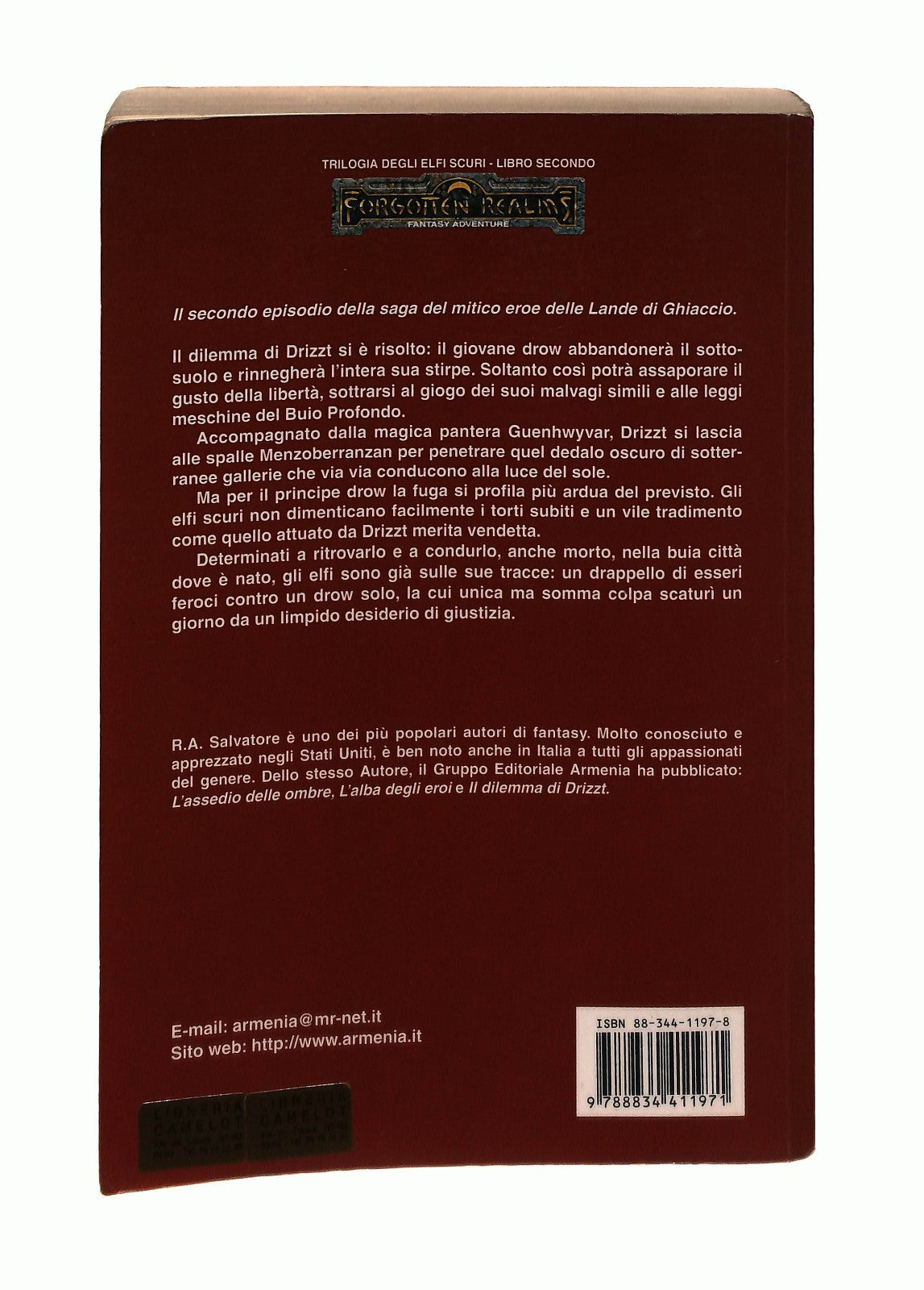 EBOND La Fuga Di Drizzt R A Salvatore Armenia Libro LI043627
