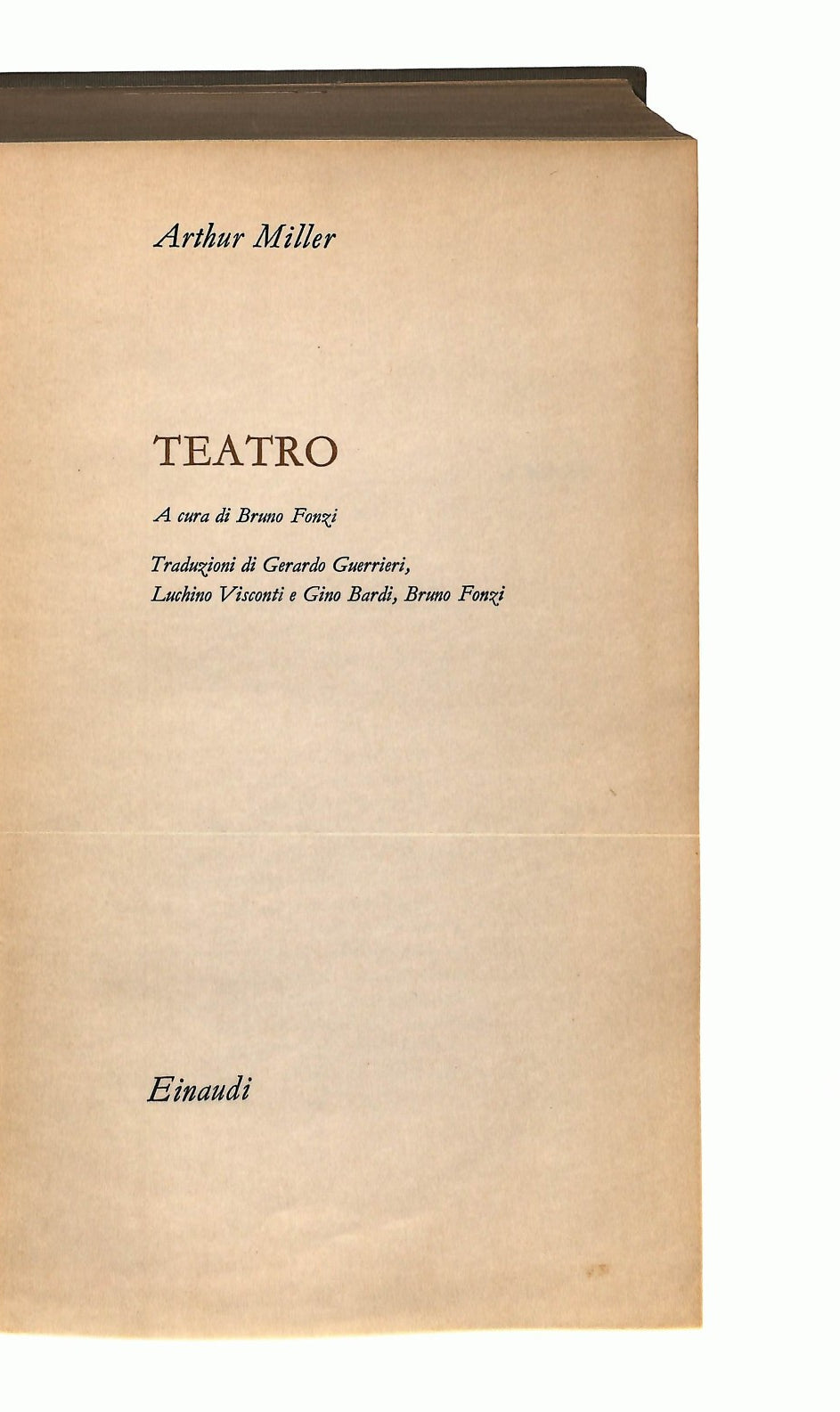 EBOND Teatro Arthur Miller Einaudi 1961 Libro LI043755