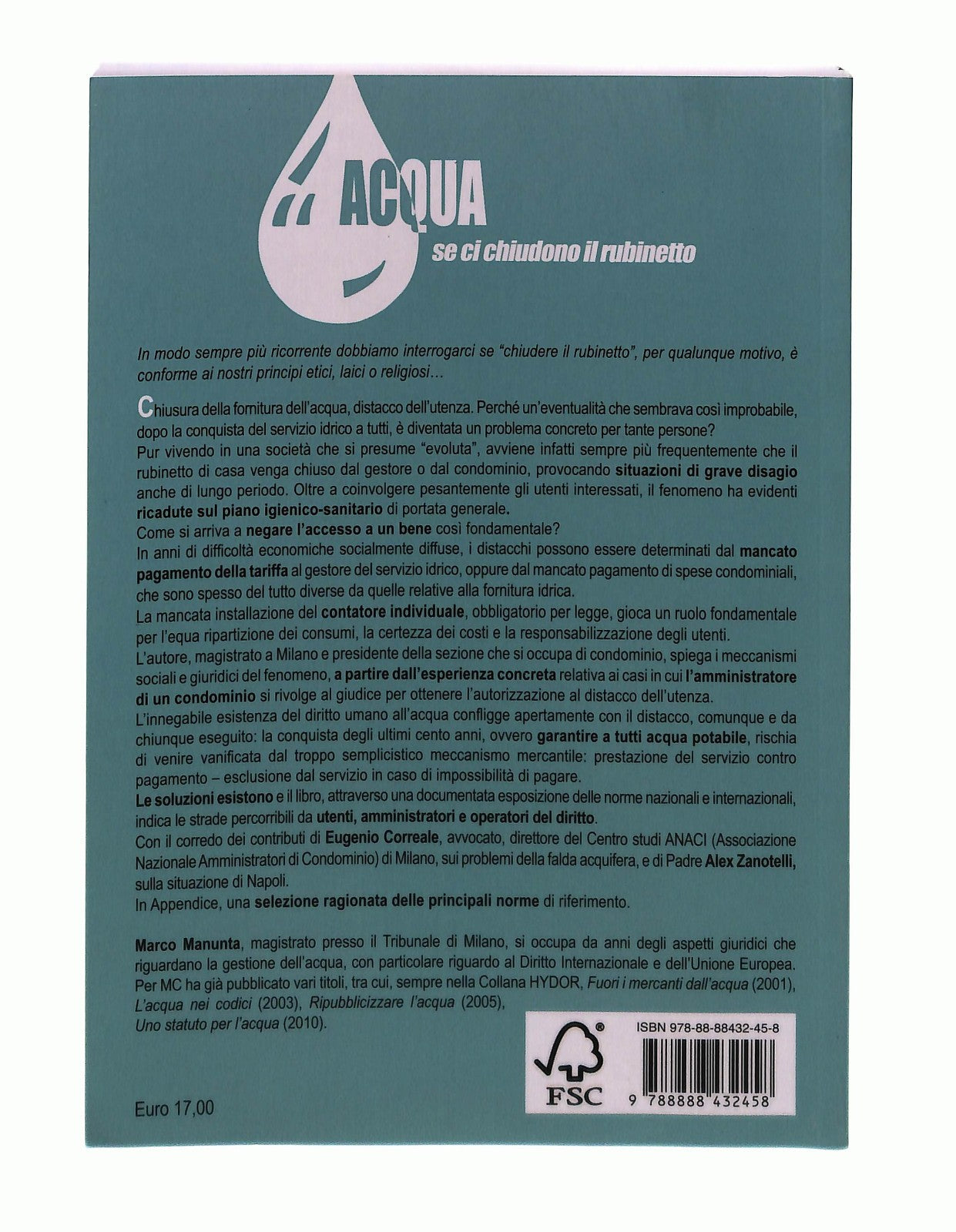 EBOND Acqua Marco Manunta Mc Editrice Libro LI043828