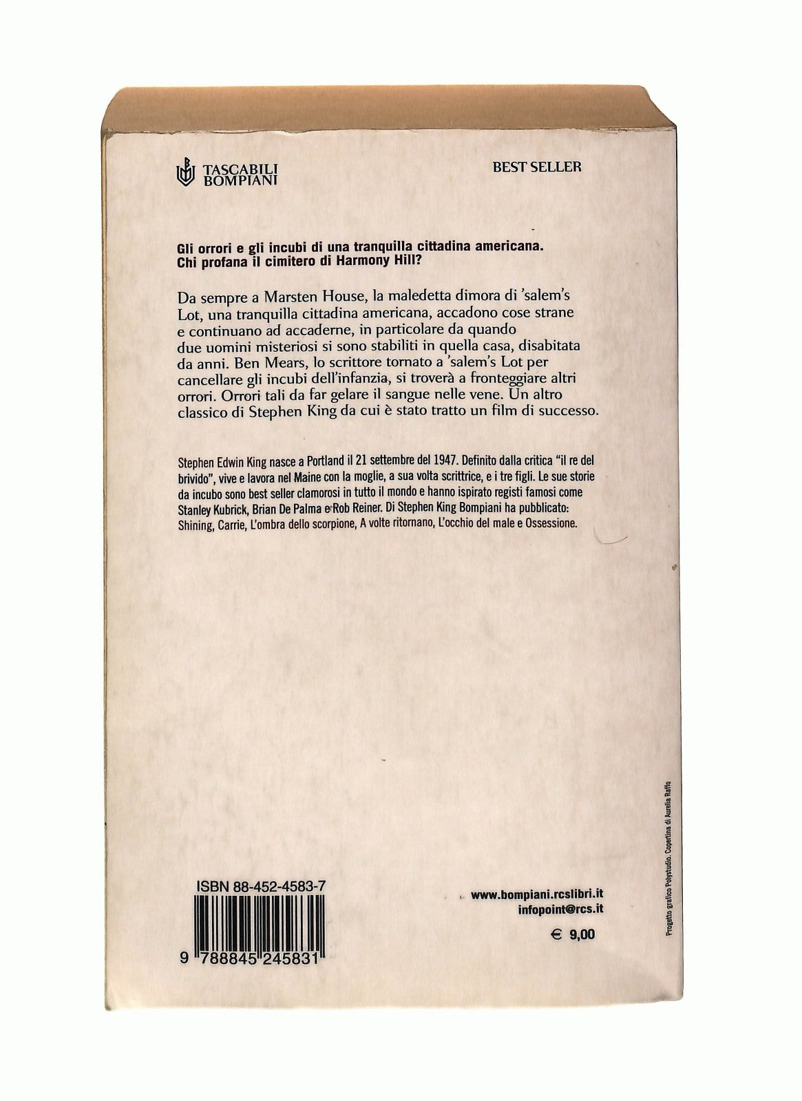 EBOND Le Notti Di Salem Stephen King Bompiani Libro LI043860