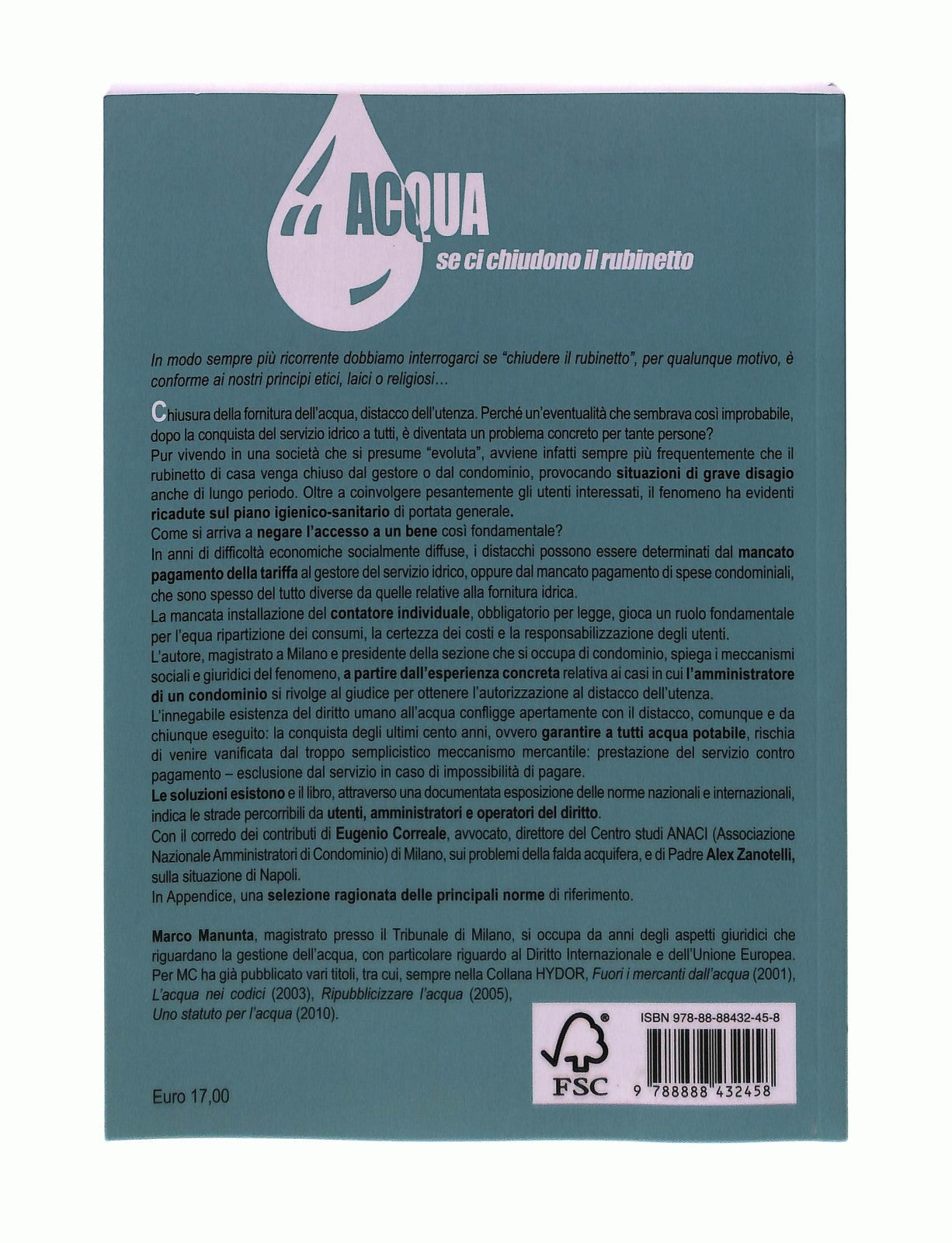 EBOND Acqua Marco Manunta Mc Editrice Libro LI043889