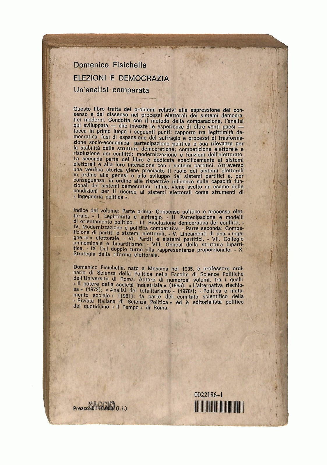 EBOND Elezioni e Democrazia Domenico Fisichella Il Mulino 1982 Libro LI044006