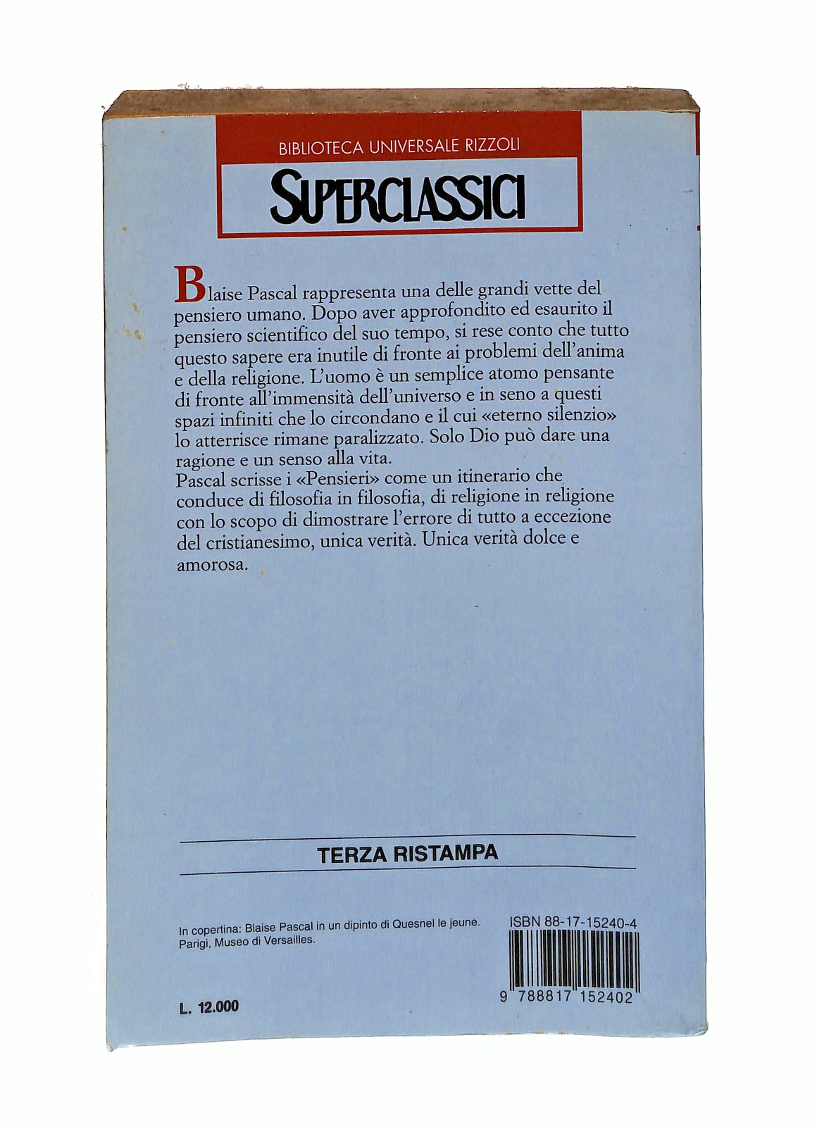 EBOND Pensieri Blaise Pascal Rizzoli Libro LI044278