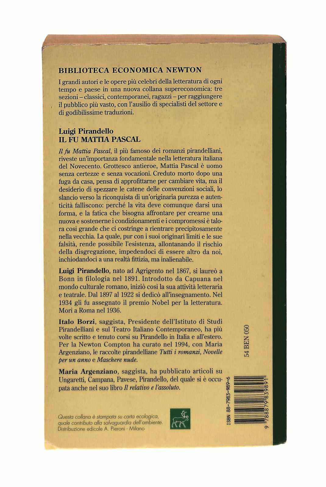 EBOND Il Fu Mattia Pascal Luigi Pirandello Newton Libro LI044332