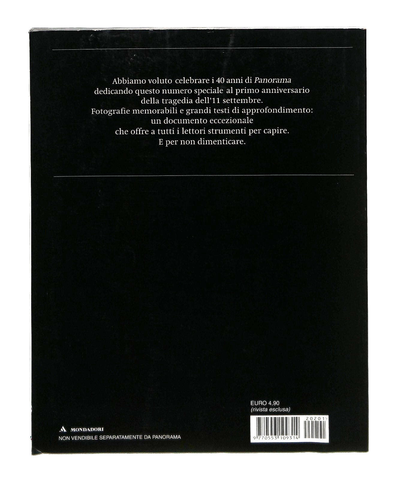 EBOND Un Anno Dopo 11 Settembre Per Non Dimenticare Panorama 2002 Libro LI044438