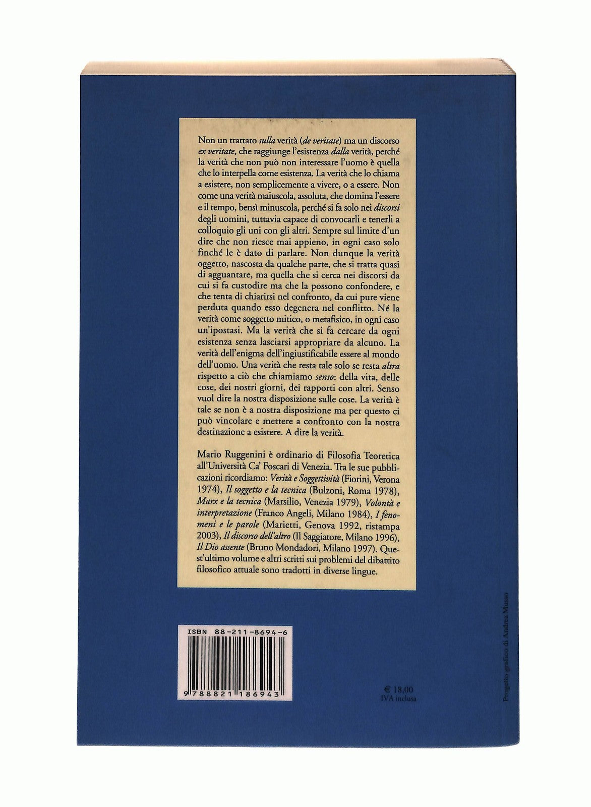 EBOND Dire La Verita Mario Ruggenini Marietti 2006 Libro LI044733