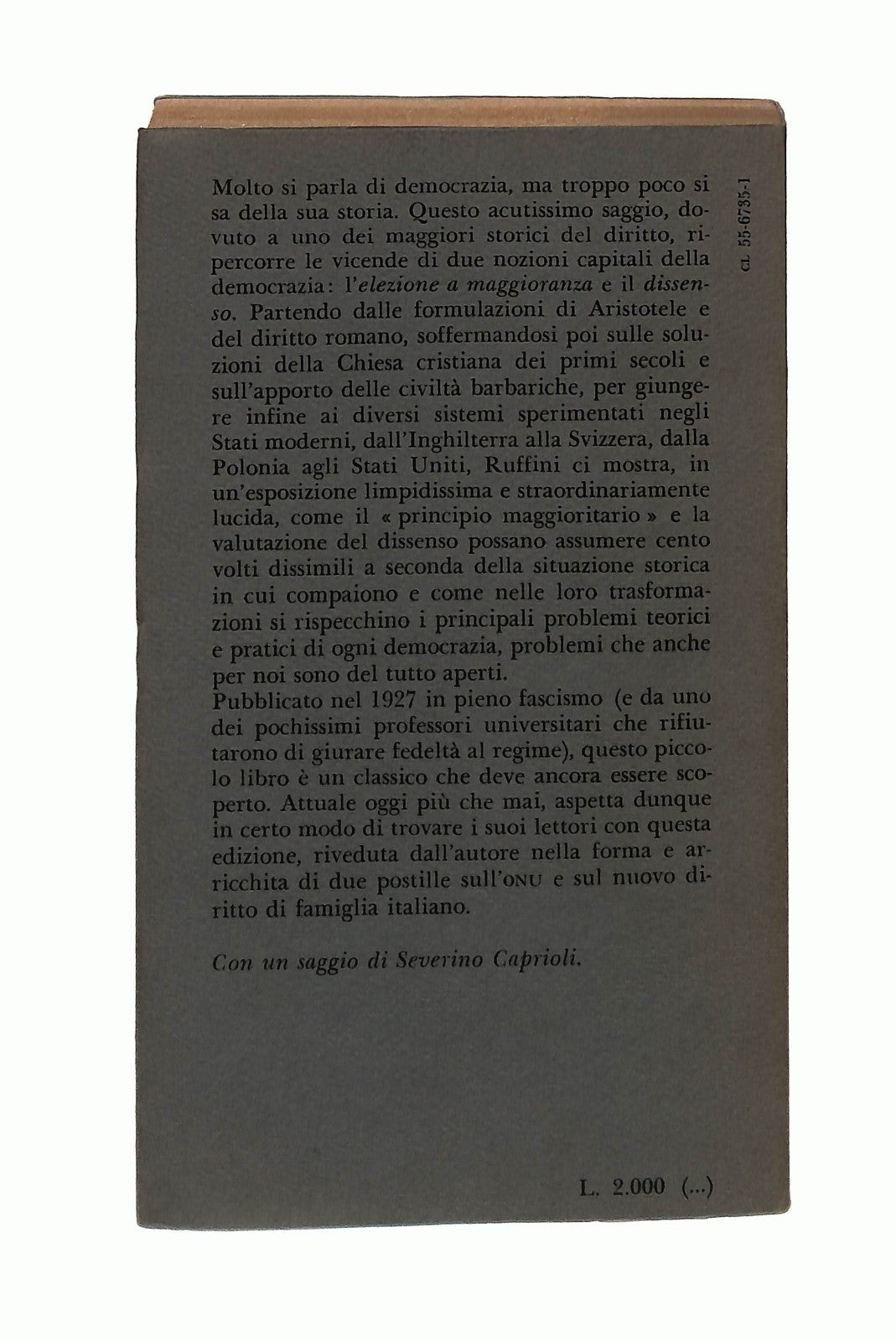 EBOND Il Principio Maggioritario Edoardo Ruffini Adelphi 1976 Libro LI044735