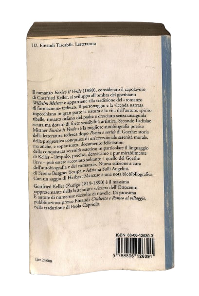 EBOND Enrico Il Verde Gottfried Keller Einaudi Libro LI044788