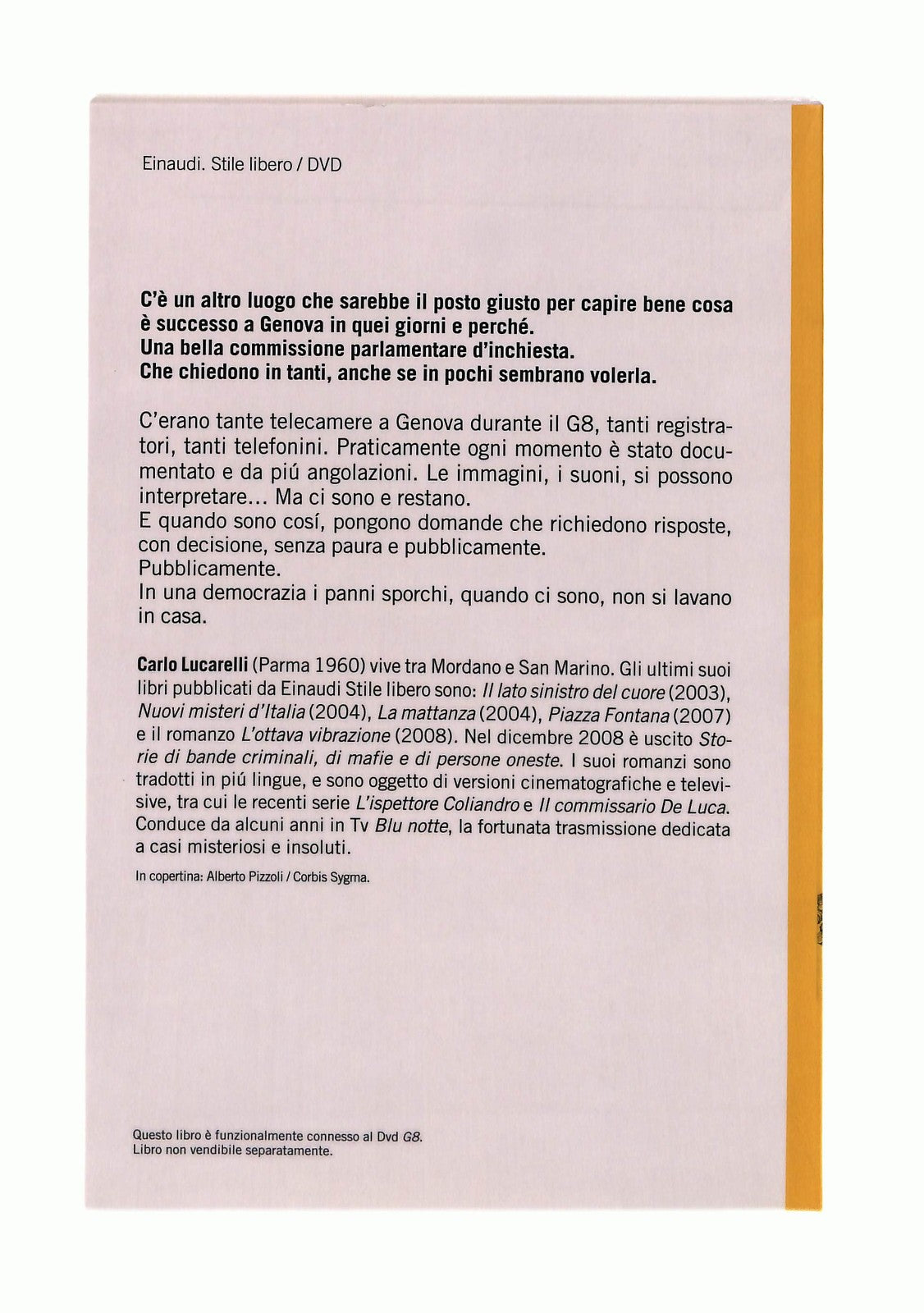 EBOND G8 Carlo Lucarelli Einaudi Con DVD Libro LI045052