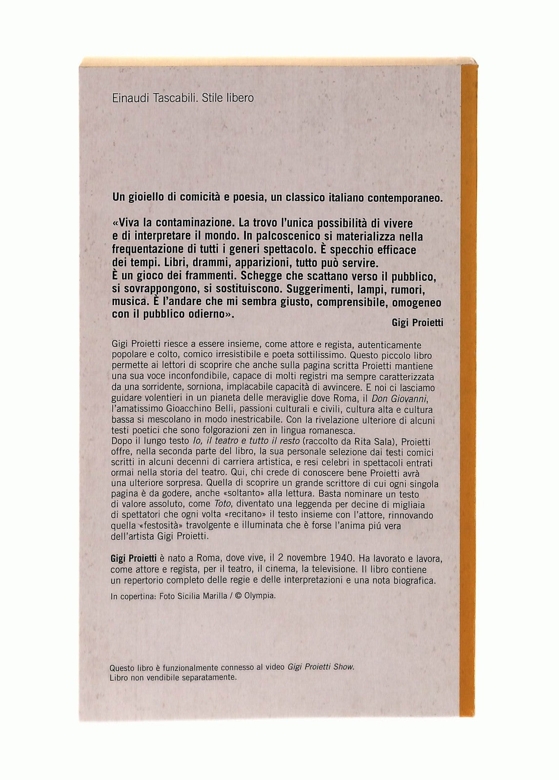 EBOND Gigi Proietti ShowCon Videocassetta Proietti Einaudi Libro LI045308