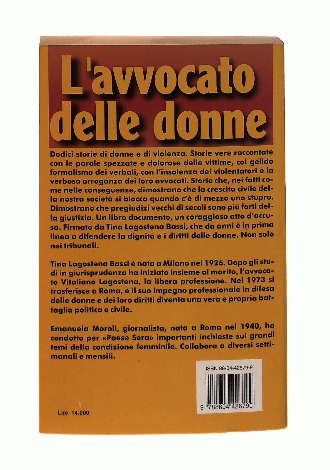 EBOND L Avvocato Delle Donne Tina Lagostena Bassi Mondadori Libro LI045584