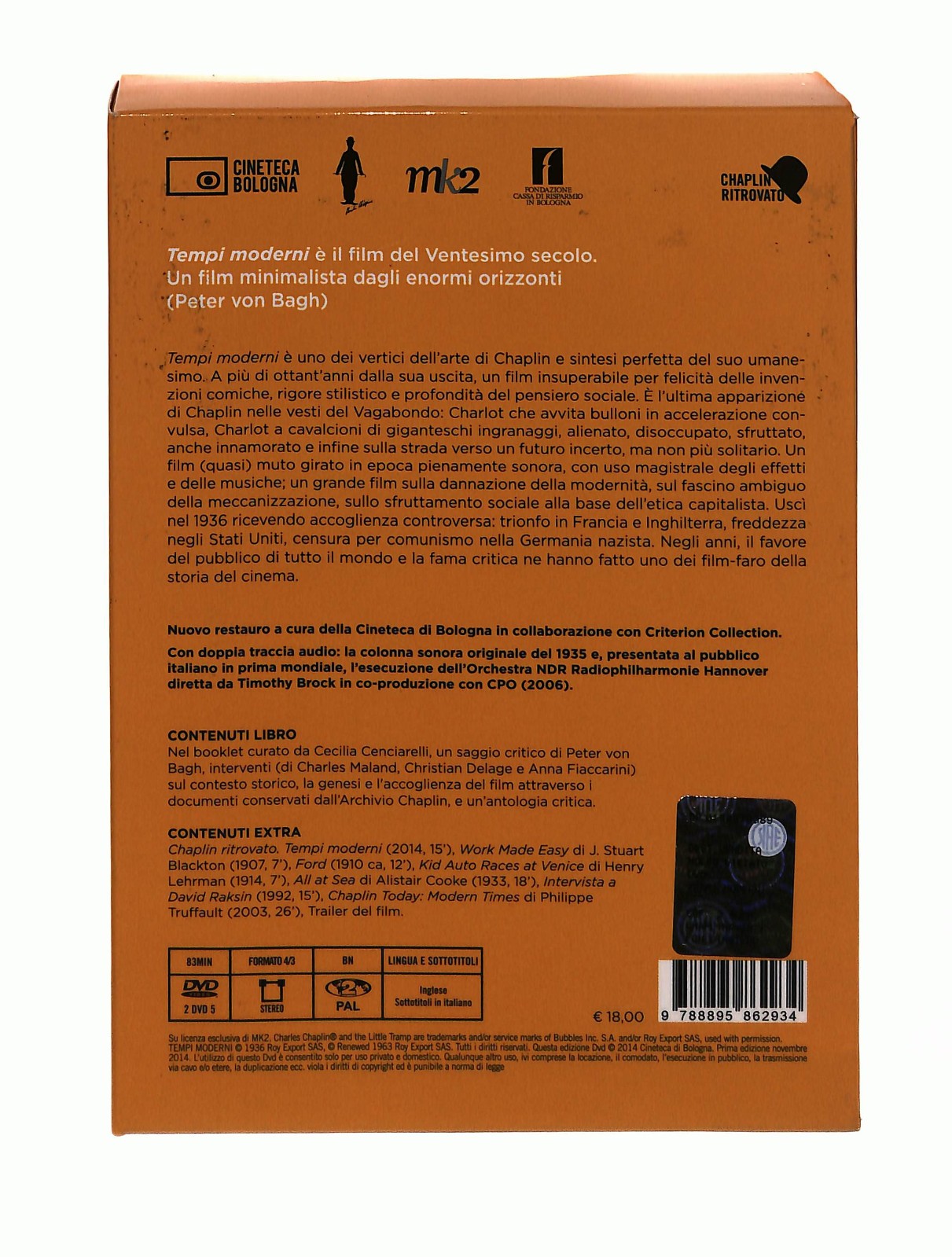 EBOND Tempi Moderni Charlie ChaplinCon 2 DVD Libro LI045588