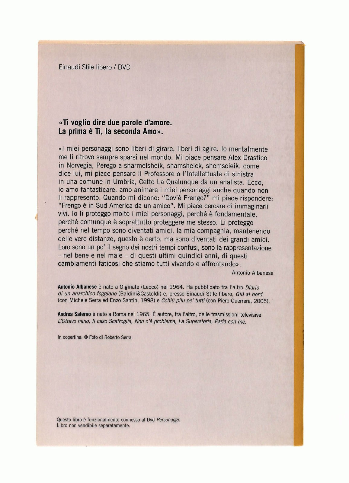 EBOND Personaggi Antonio Albanese EinaudiCon DVD Libro LI045665