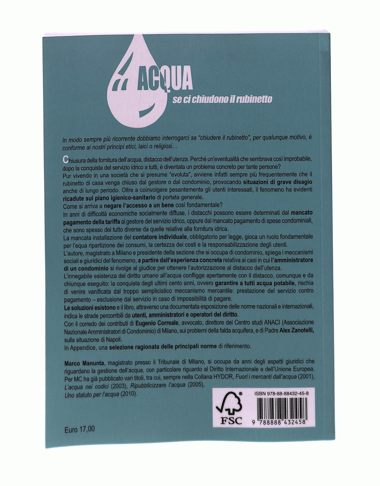 EBOND Acqua Marco Manunta Mc Editrice Libro LI045666