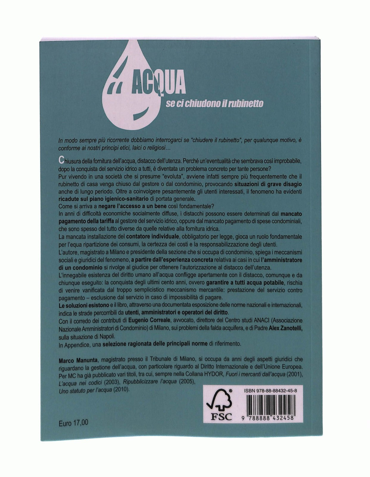 EBOND Acqua Marco Manunta Mc Editrice Libro LI045678