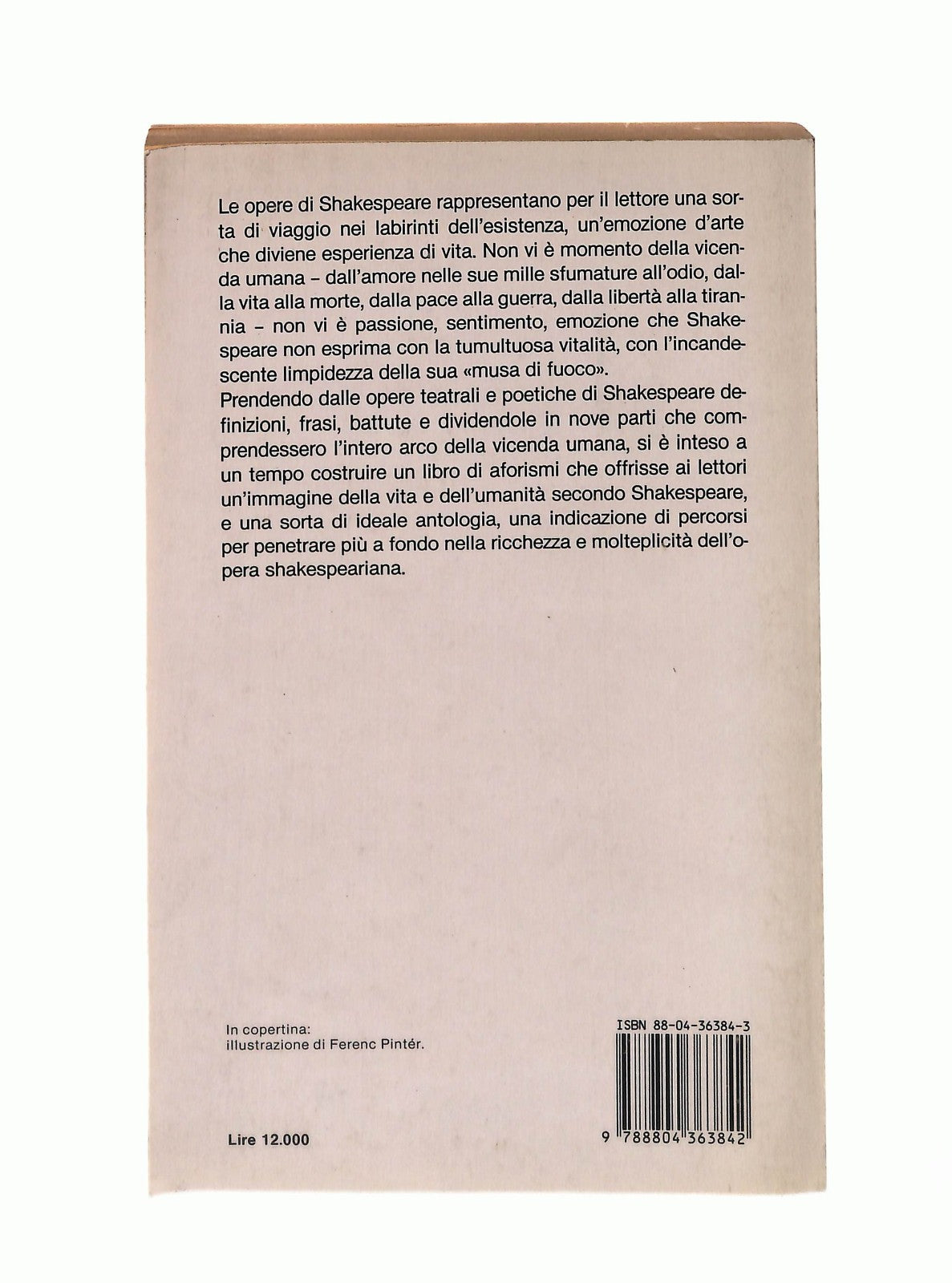 EBOND Aforismi Sul Gran Teatro Del Mondo Shakespeare Mondadori Libro LI045962