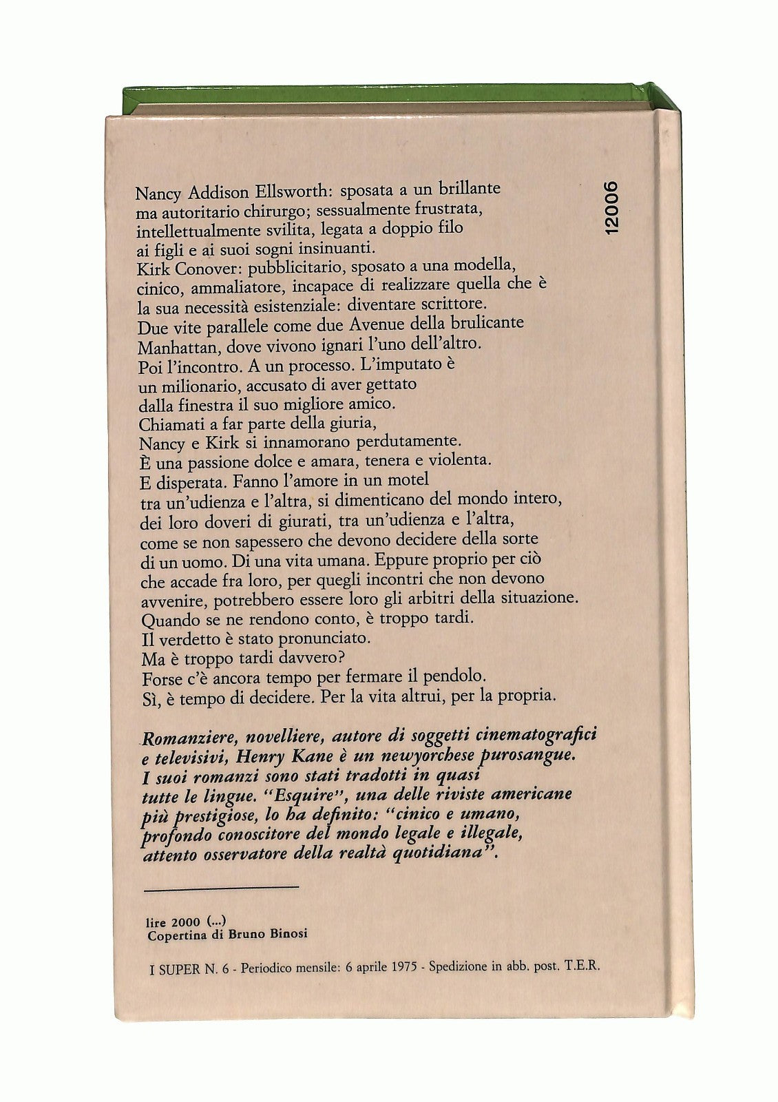 EBOND Tempo Di Decidere Henry Kane I Super Mondadori 1975 Libro LI046128