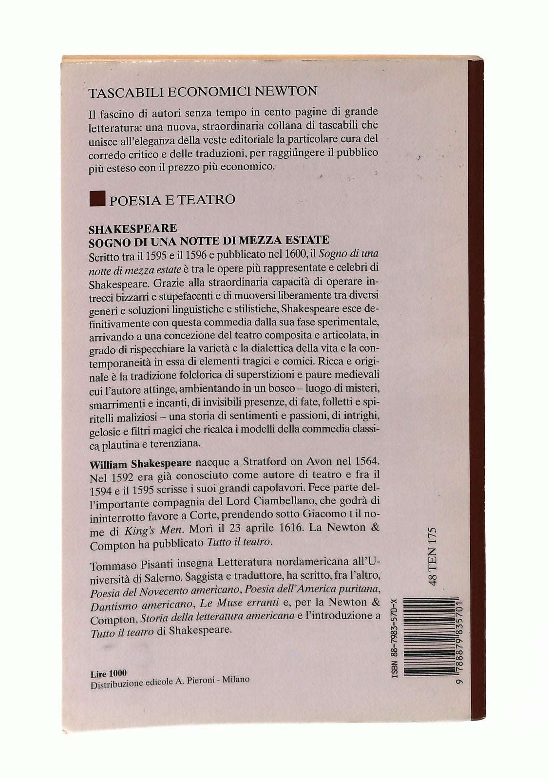 EBOND Sogno Di Una Notte Di Mezza Estate Shakespeare Newton Libro LI046662