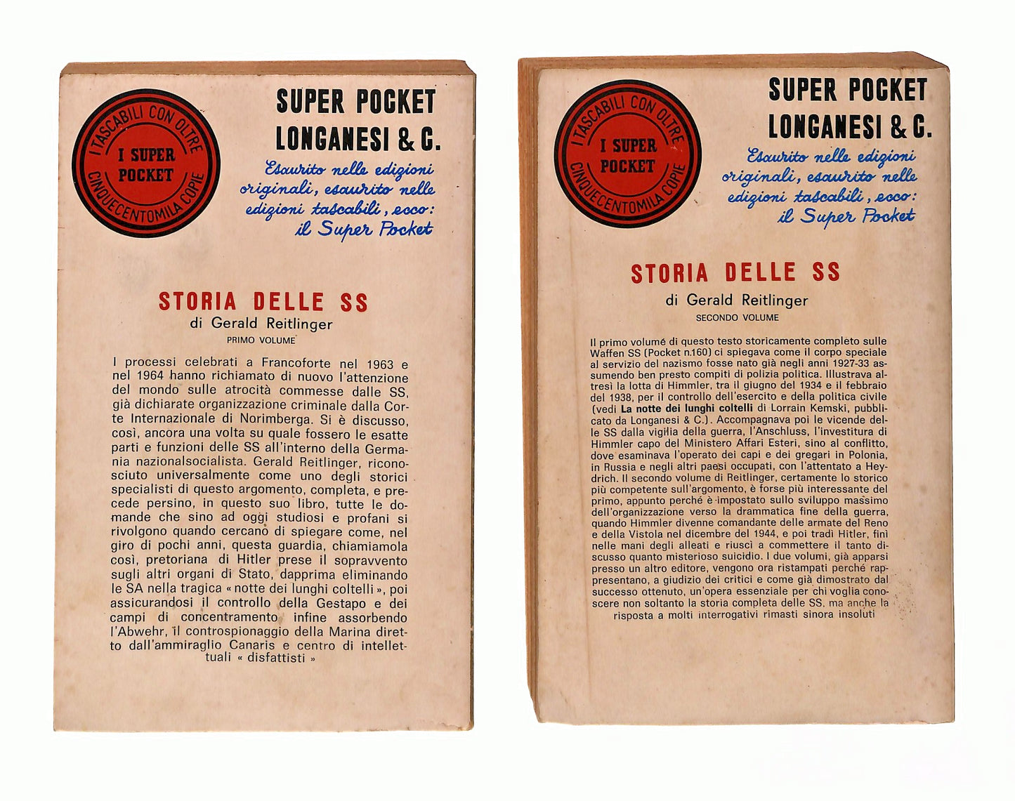 EBOND Storia Delle Ss G Reitlinger Longanesi & Co 1971 2 Volumi Libro LI046827