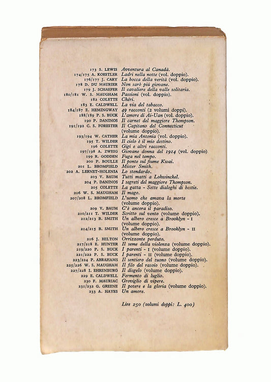 EBOND Gelosia e Medicina Michal Choromanski Mondadori 1960 Libro LI047037