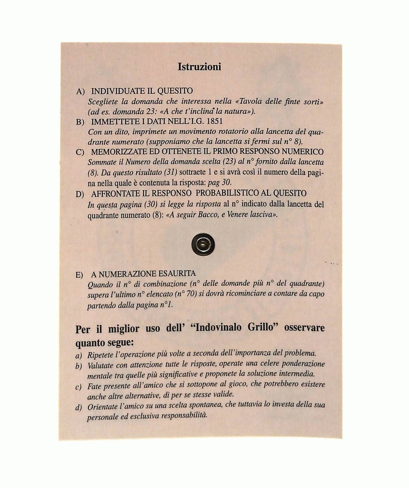 EBOND Indovinala Grillo 1851 Persico Edizioni 1997 Libro LI047057