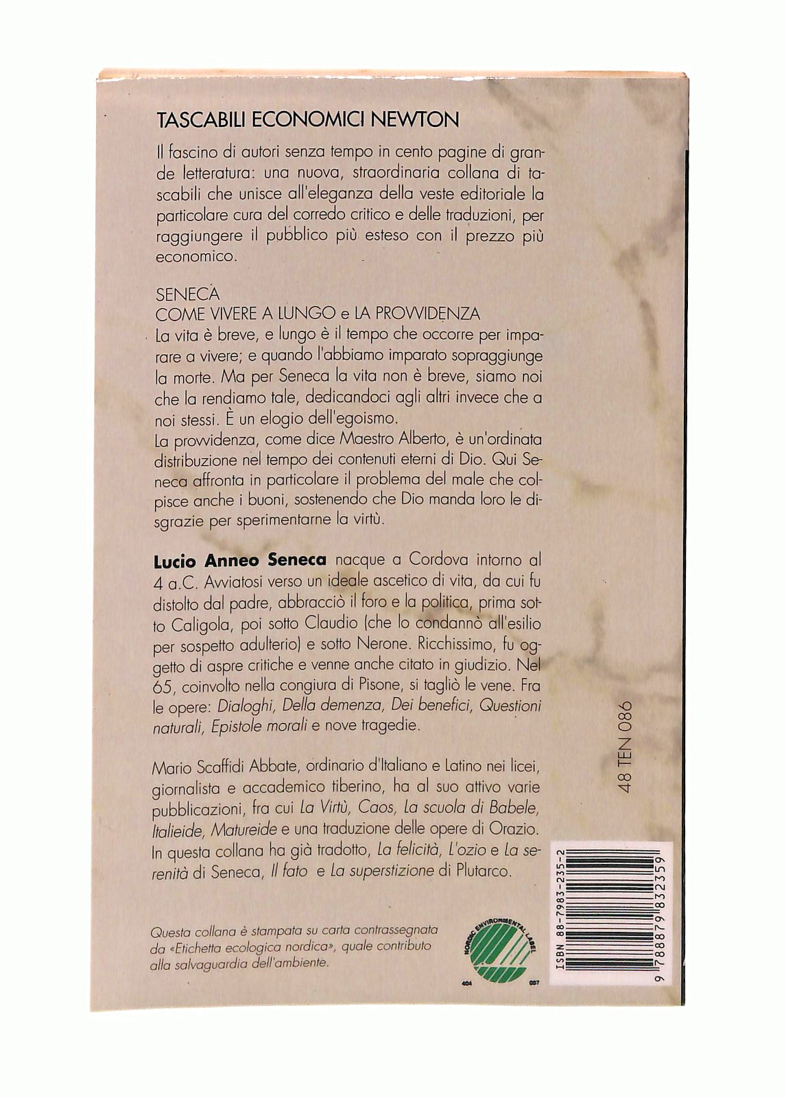 EBOND Come Vivere a Lungo e La Provvidenza Seneca Latino a Fronte Libro LI047116