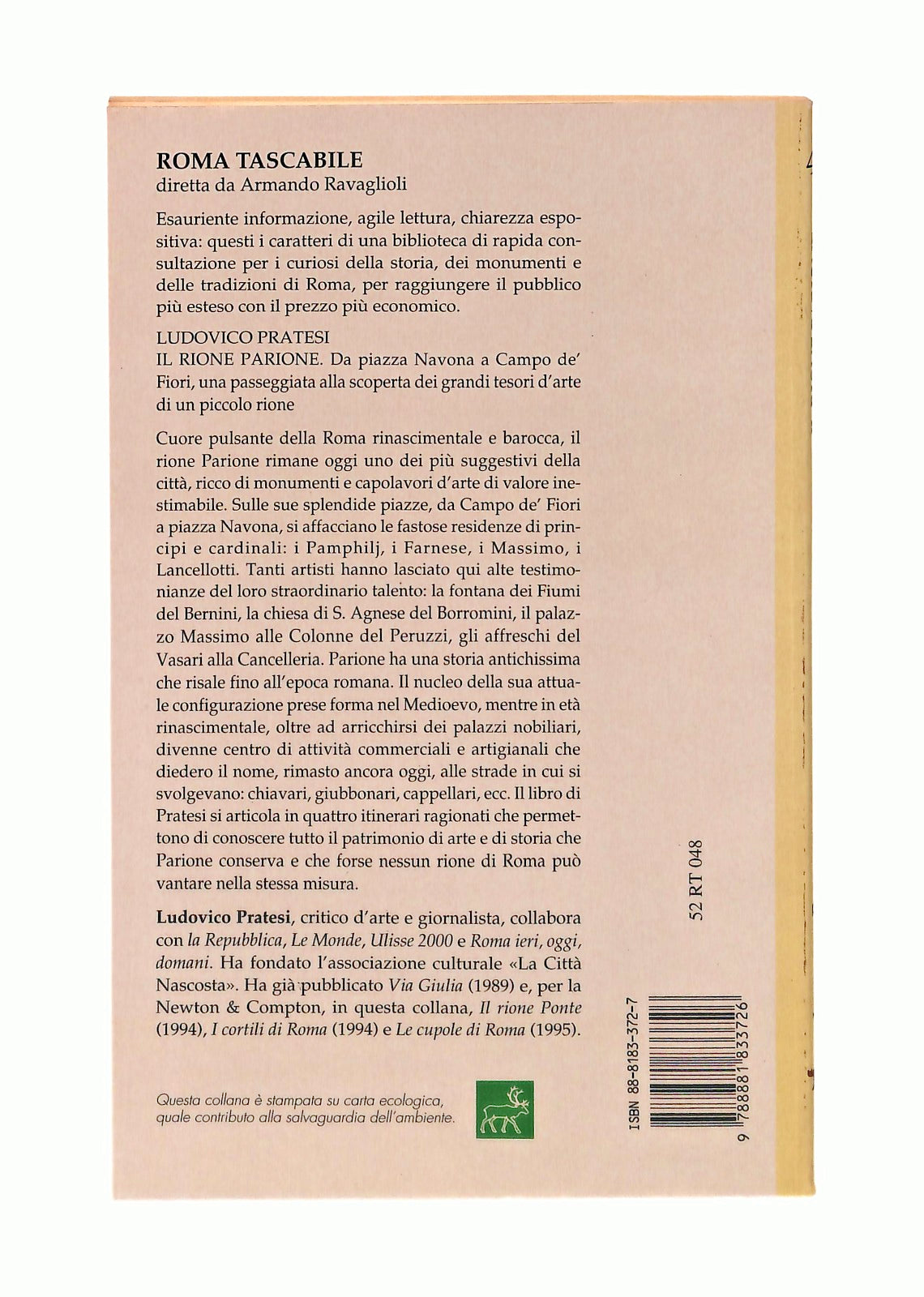 EBOND Il Rione Parione Ludovico Pratesi Newton Libro LI047127