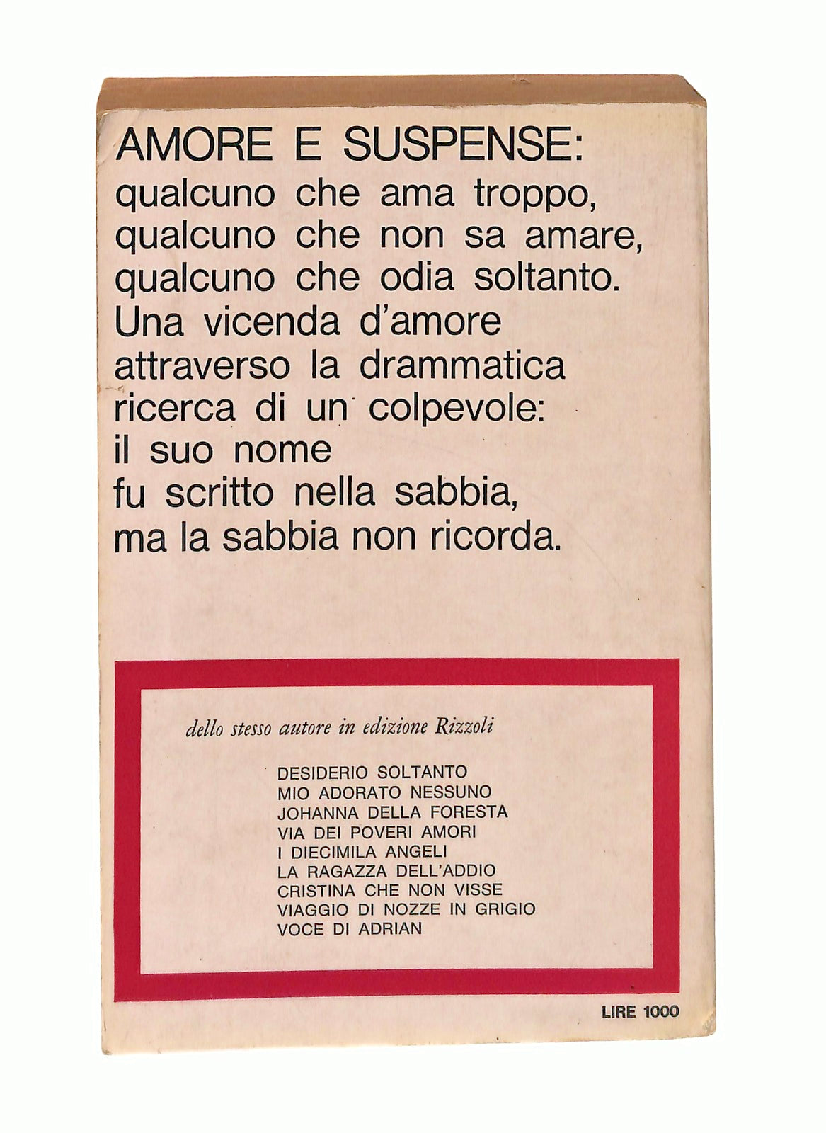 EBOND La Sabbia Non Ricorda Giorgio Scerbanenco Rizzoli 1963 Libro LI047163
