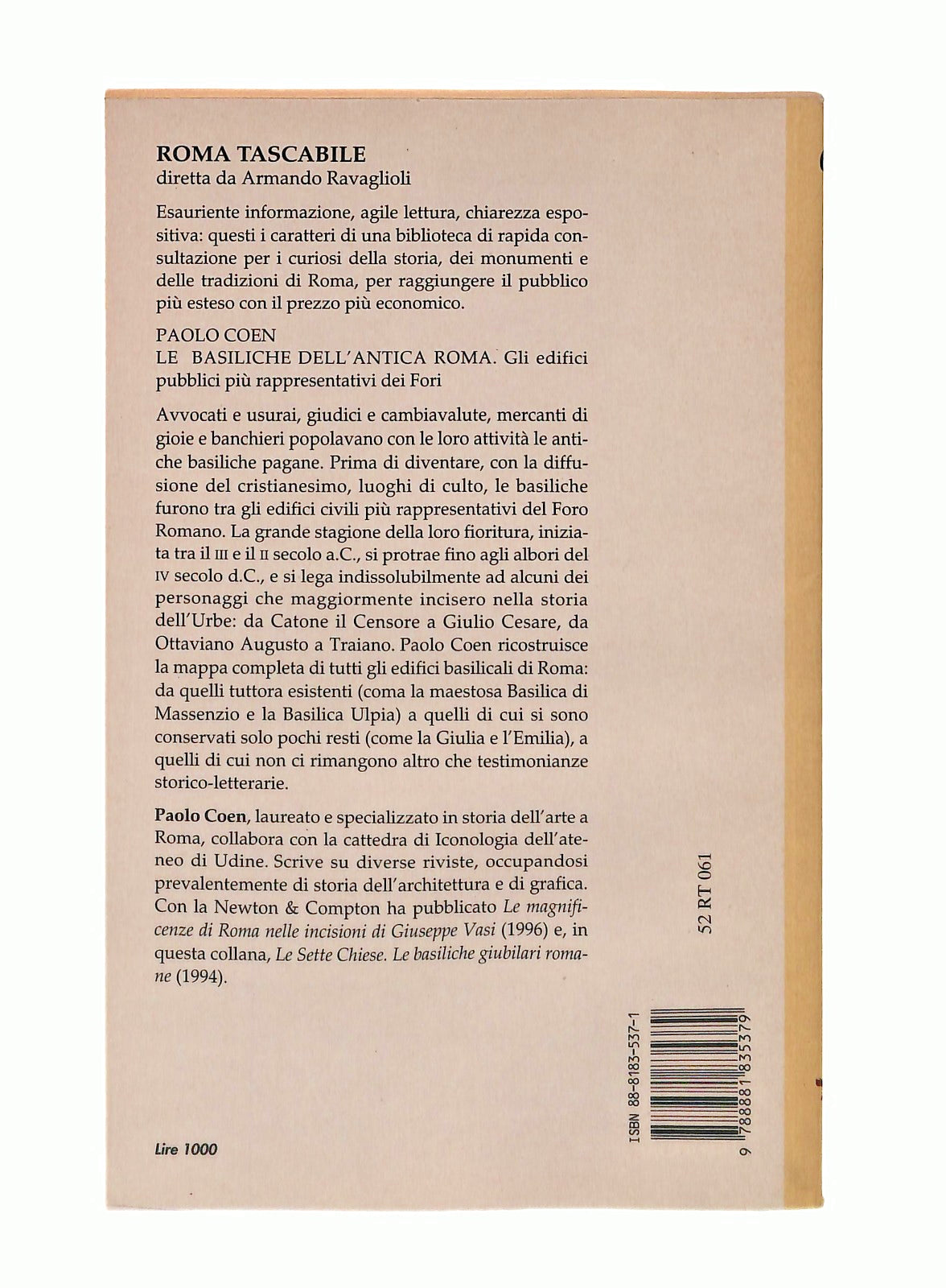 EBOND Le Basiliche Dell Antica Roma Paolo Coen Newton Libro LI047218