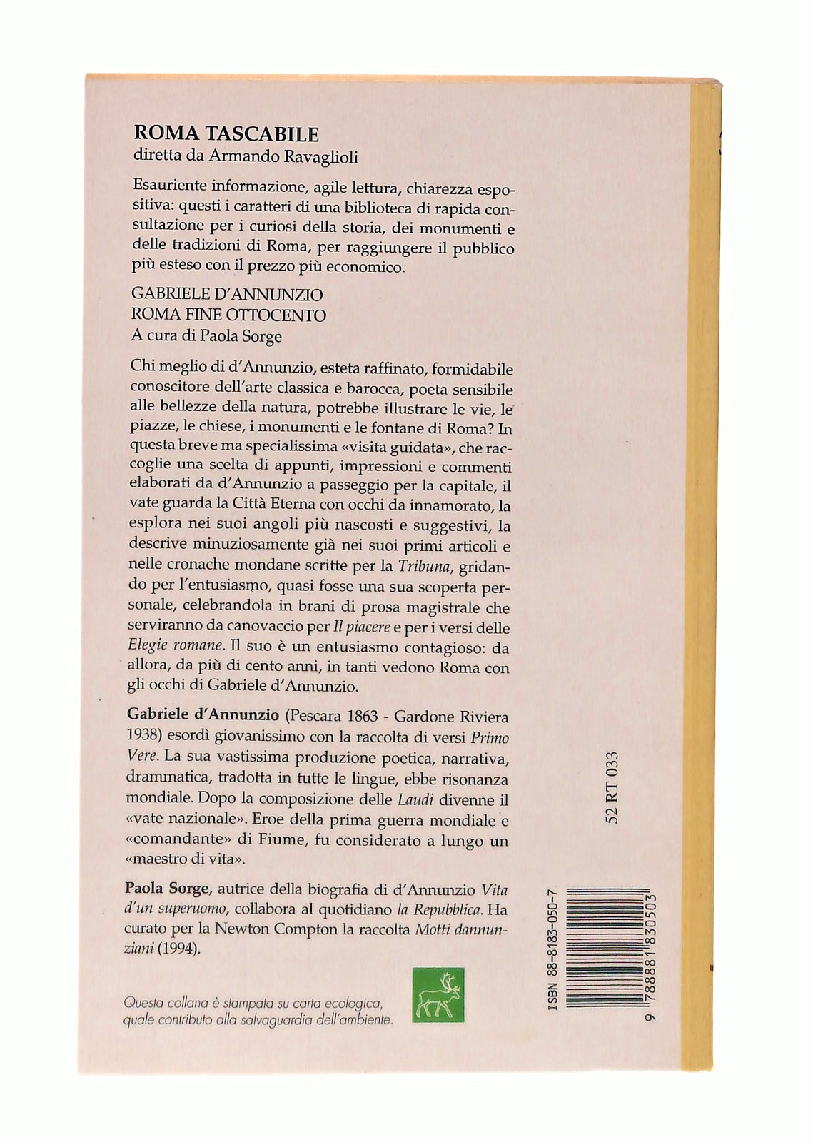 EBOND Roma Fine Ottocento Gabriele D Annunzio Newton Libro LI047253