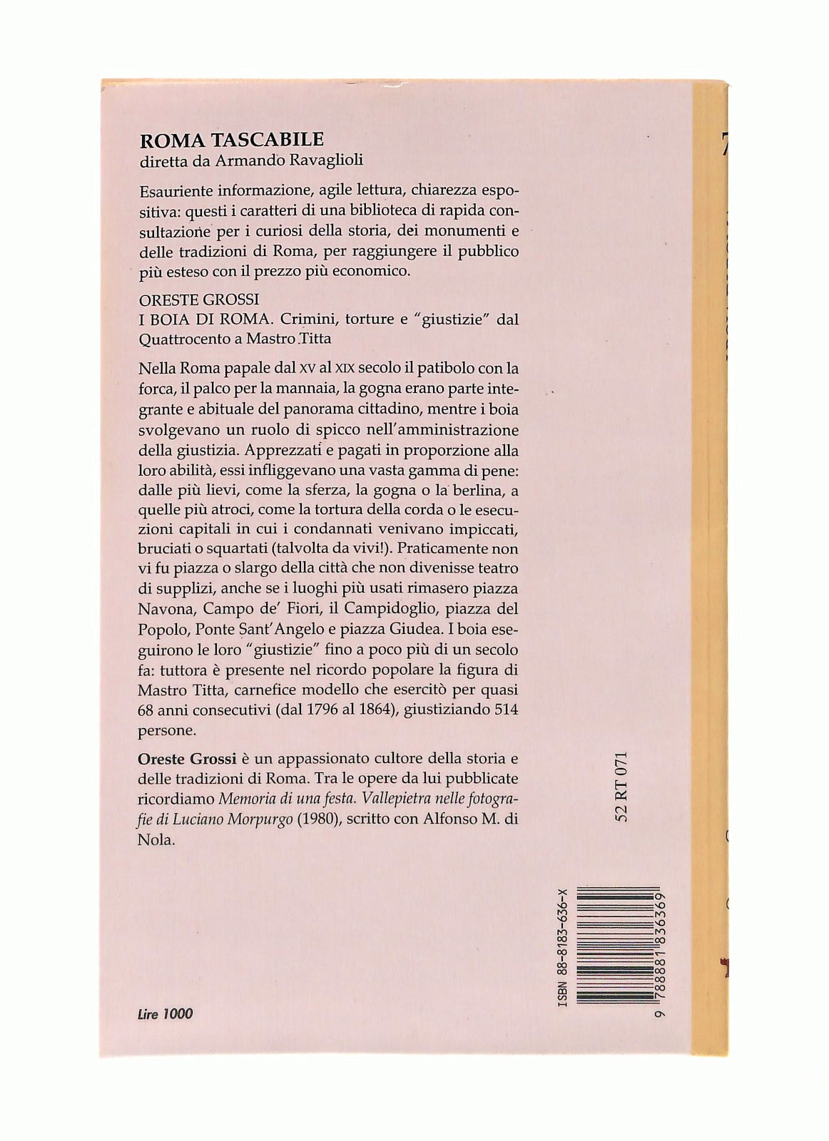 EBOND I Boia Di Roma Oreste Grossi Newton Libro LI047273