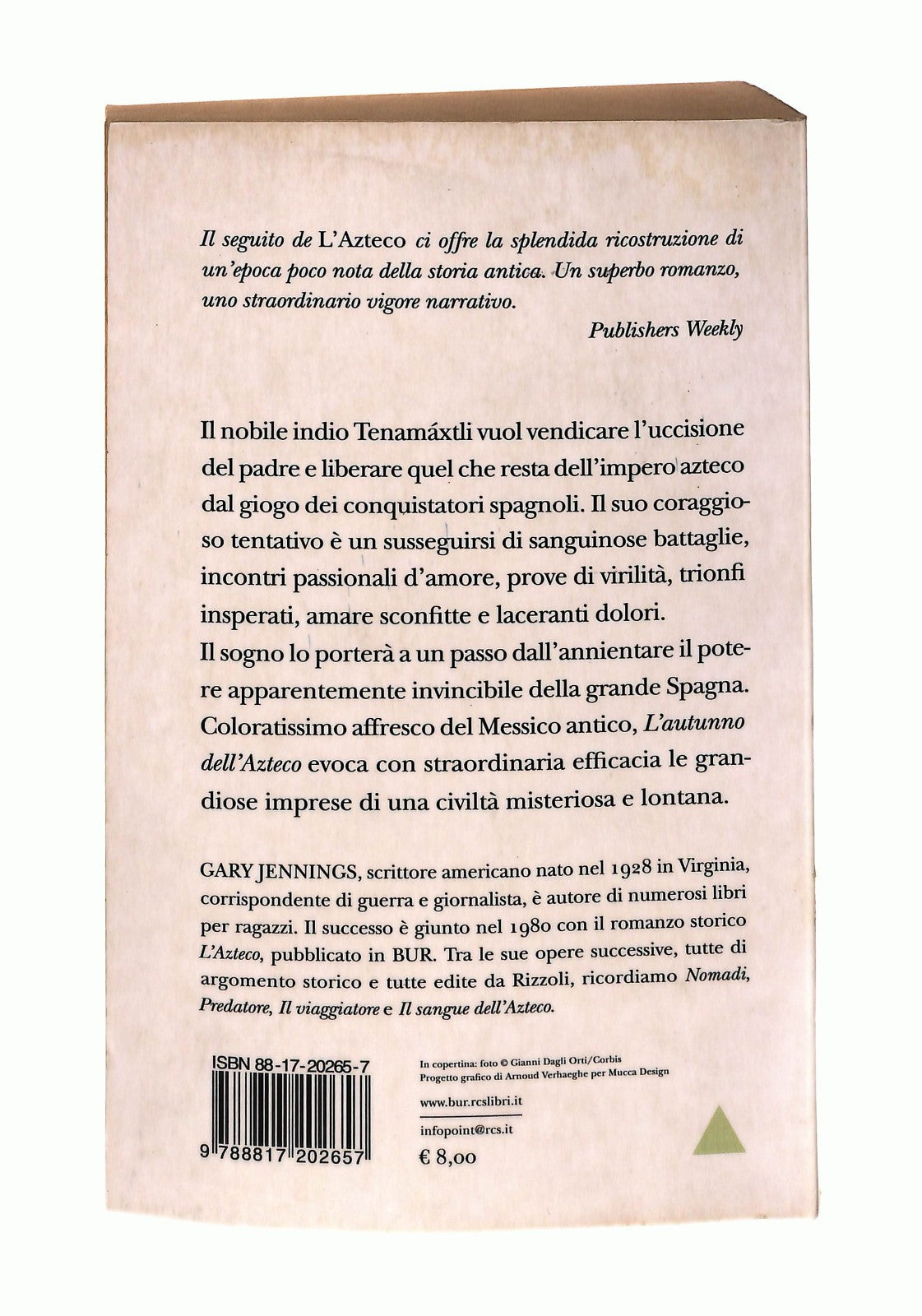 EBOND L Autunno Dell Azteco Gary Jennings Rizzoli Libro LI047279