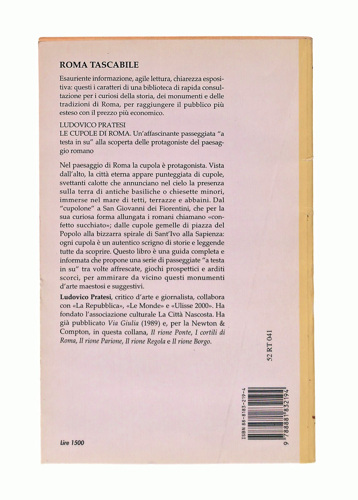 EBOND Le Cupole Di Roma Ludovico Pratesi Newton Libro LI047282