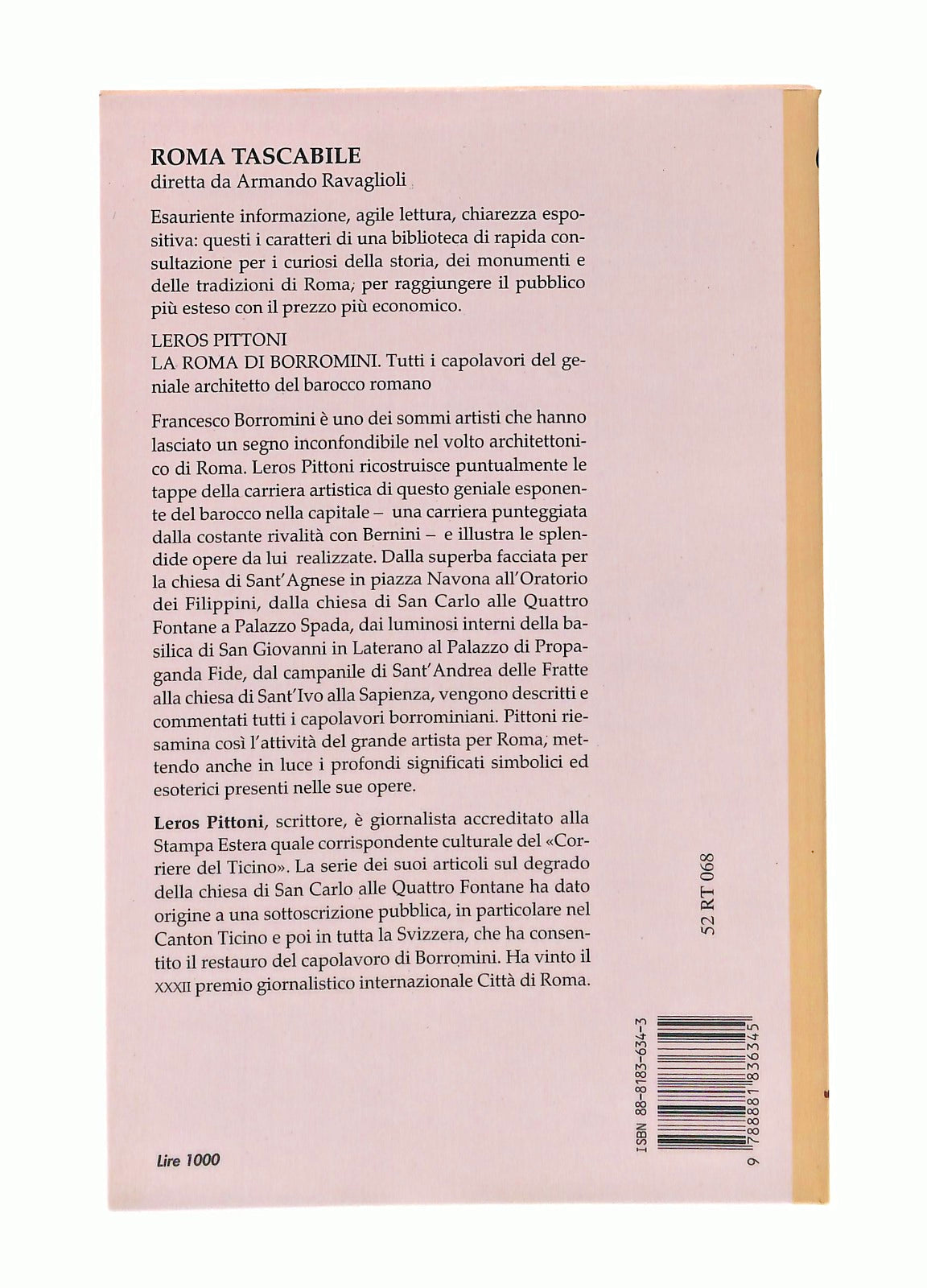 EBOND Ebon La Roma Di Borromini Leros Pittoni Newton Libro LI047289