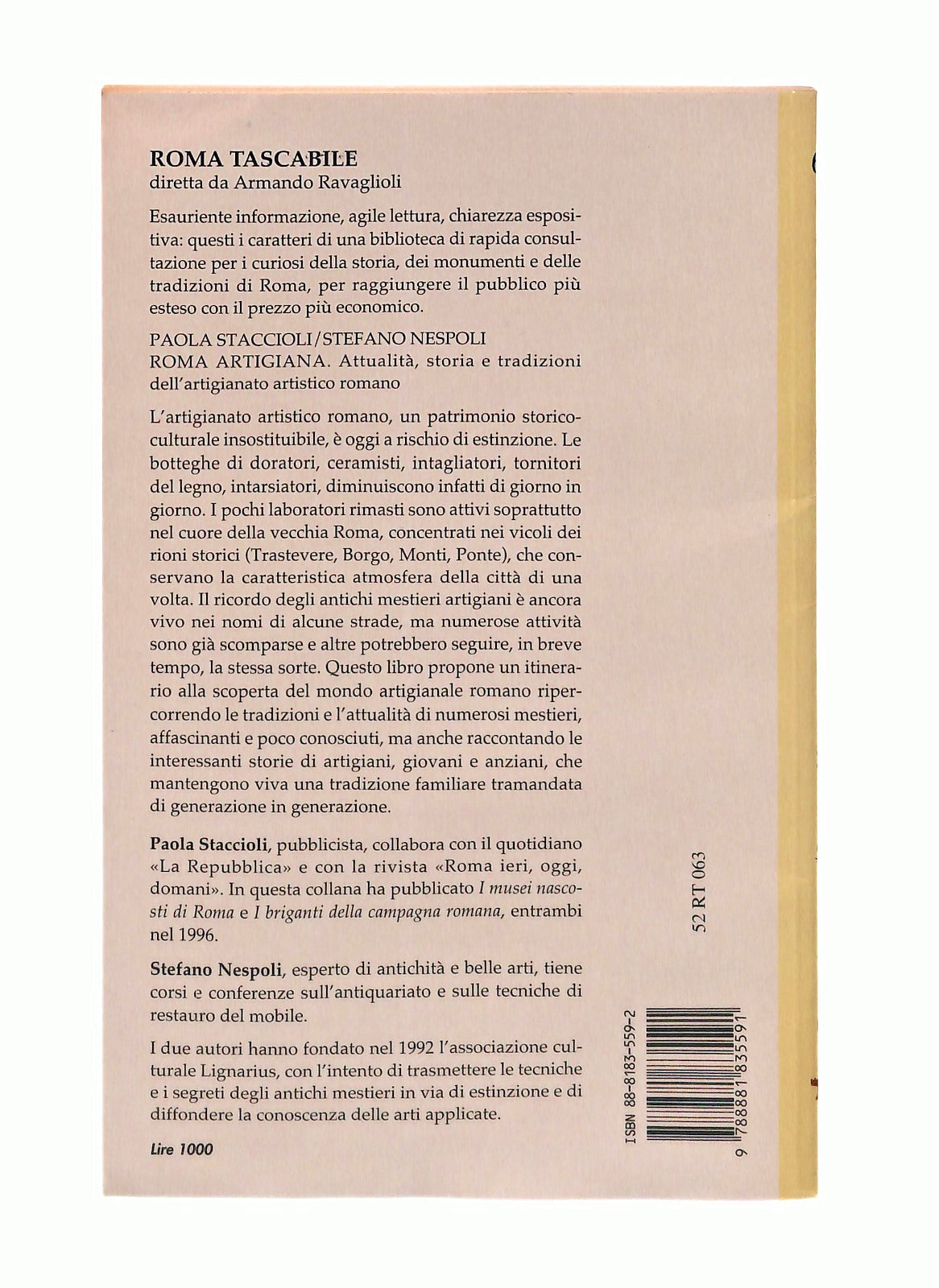 EBOND Roma Artigiana Nespoli Staccioli Newton Libro LI047292