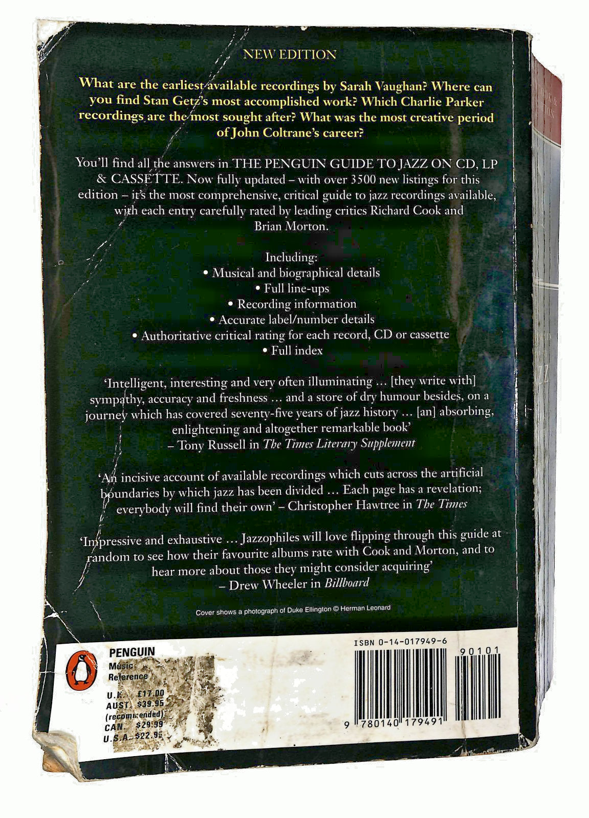 EBOND The Penguin Guide To Jazz OnLP And Cassette In Inglese Libro LI047305