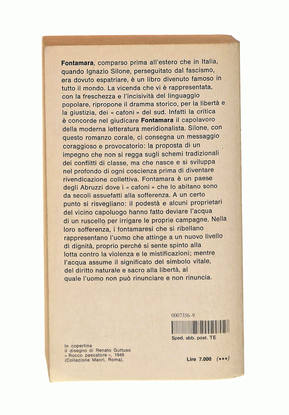 EBOND Fontamara Ignazio Silone Mondadori 1987 Libro LI047331