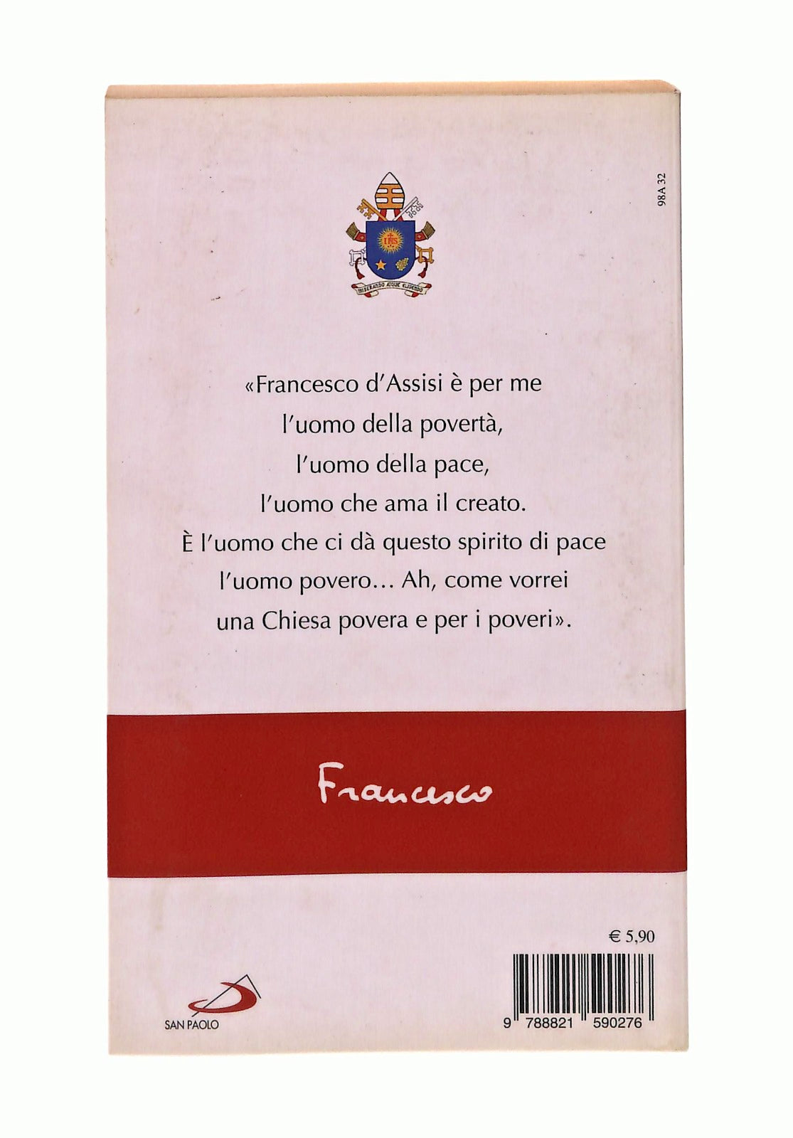 EBOND Pensieri Dal Cuore Papa Francesco San Paolo Libro LI047381