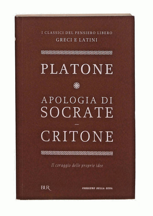 EBOND Apologia Di Socrate Critone Platone Corriere Greco a Fronte Libro LI047426
