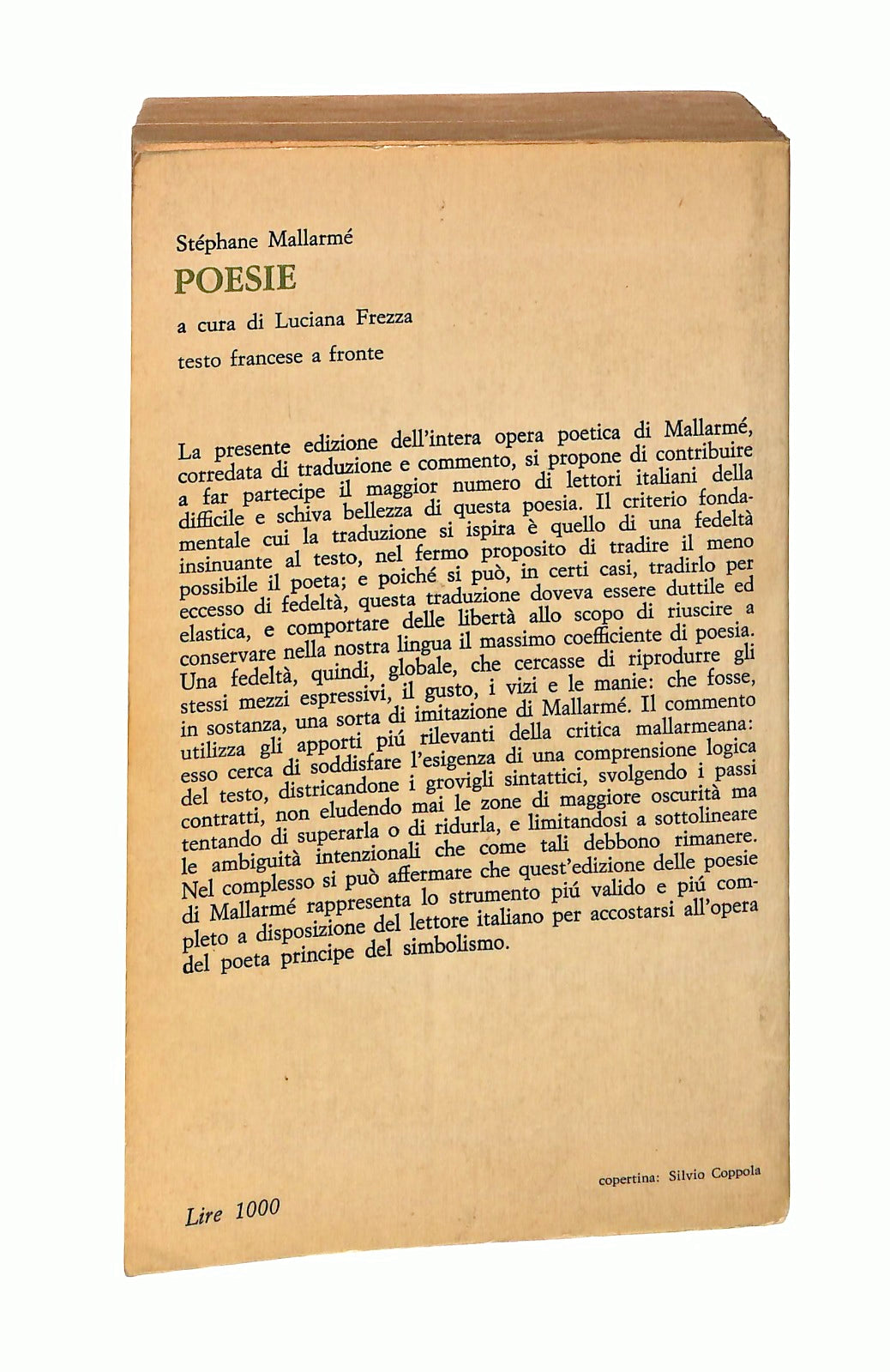 EBOND Poesie Mallarme Feltrinellli 1966 Testo Francese a Fronte Libro LI047437