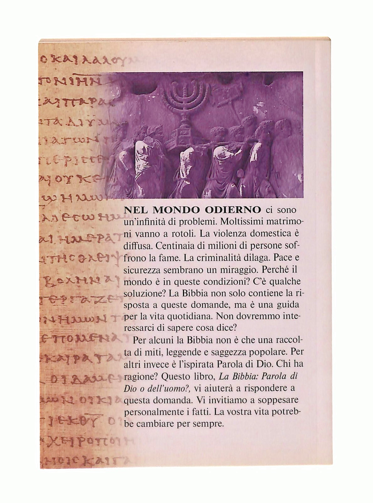 EBOND La Bibbia Parola Di Dio o Dell Uomo Watchtower Libretto Libro LI047446