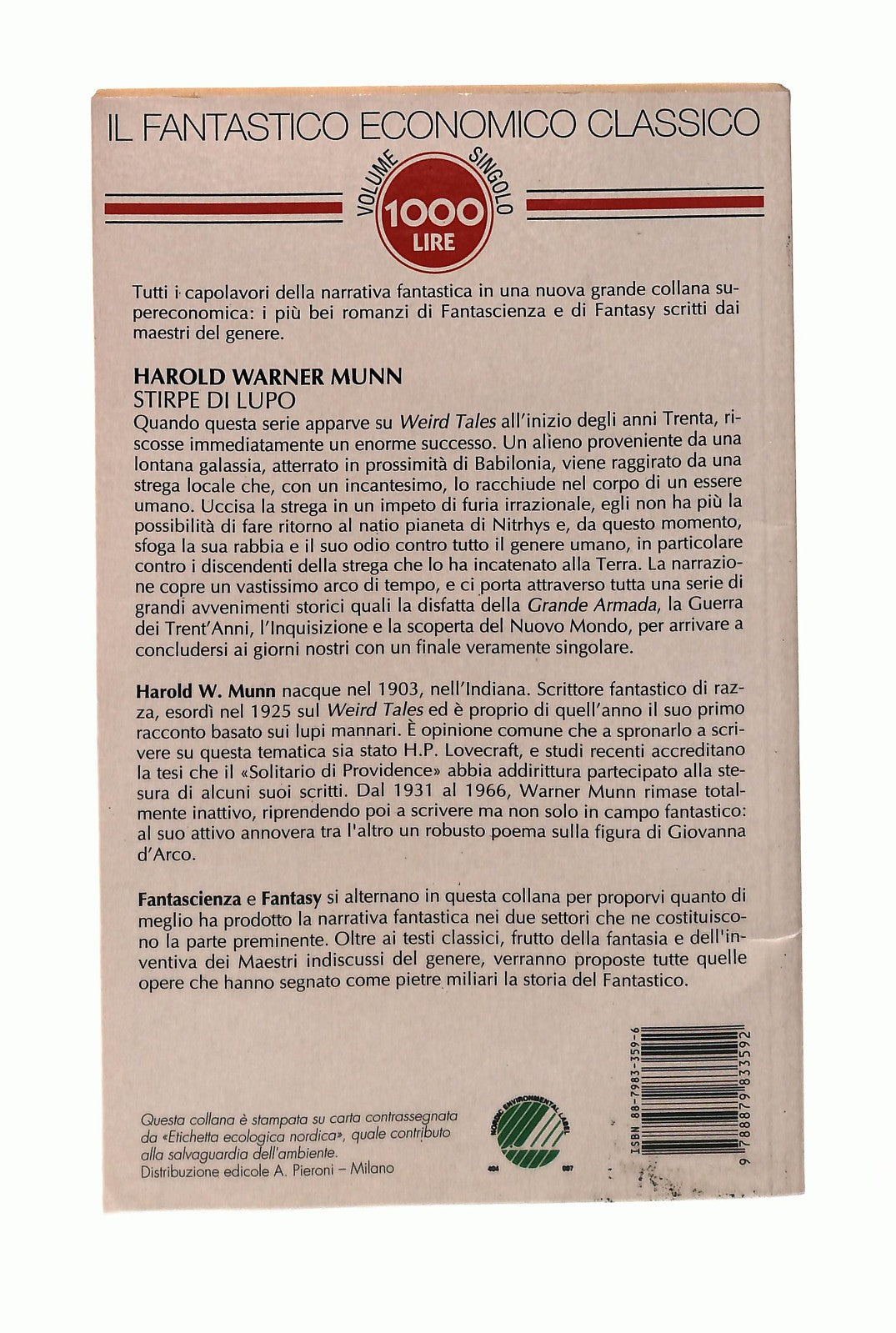 EBOND Stirpe Di Lupo H W Munn Newton Libro LI047452
