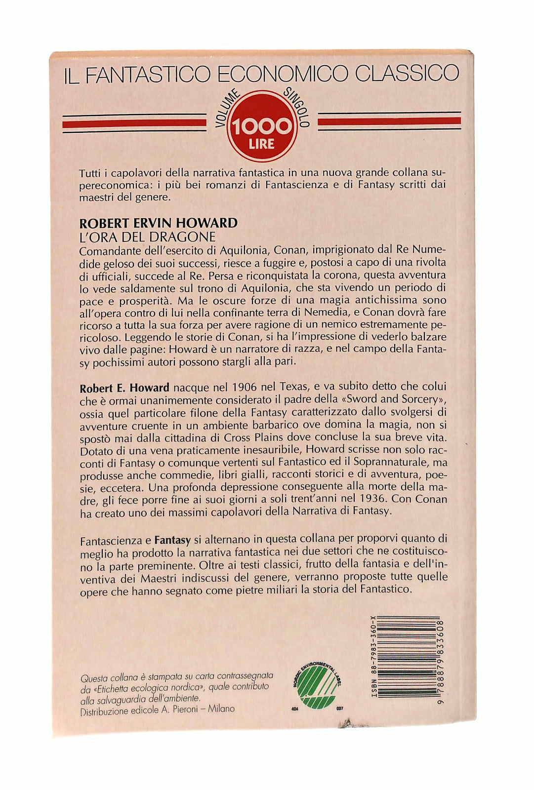 EBOND L Ora Del Dragone R E Howard Newton Libro LI047453