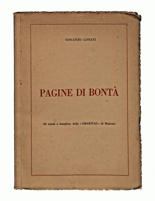 EBOND Pagine Di Bonta Vincenzo Lonati Geroldi Brescia Libro LI047465