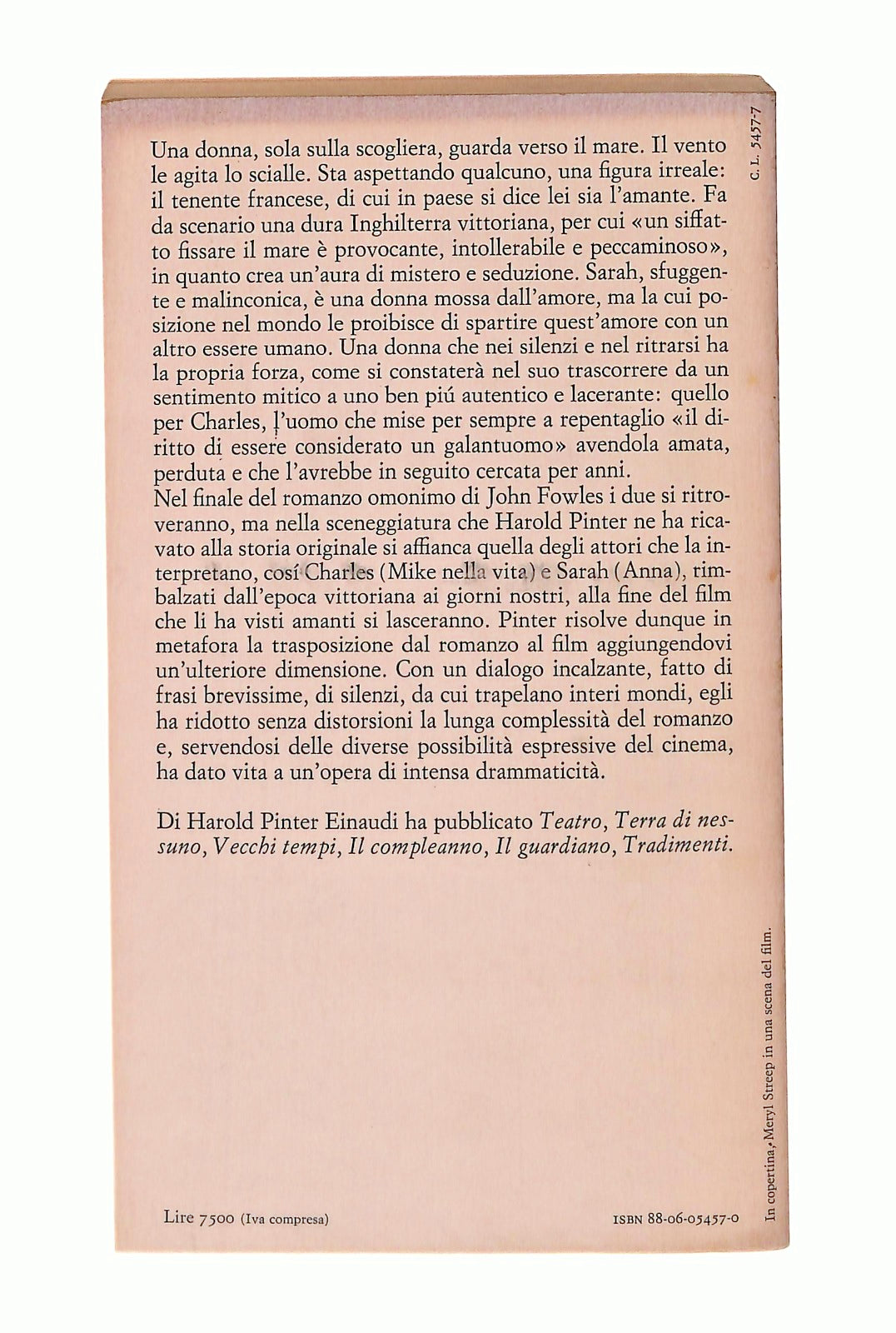 EBOND La Donna Del Tenente Francese Harold Pinter Einaudi 1982 Libro LI047493