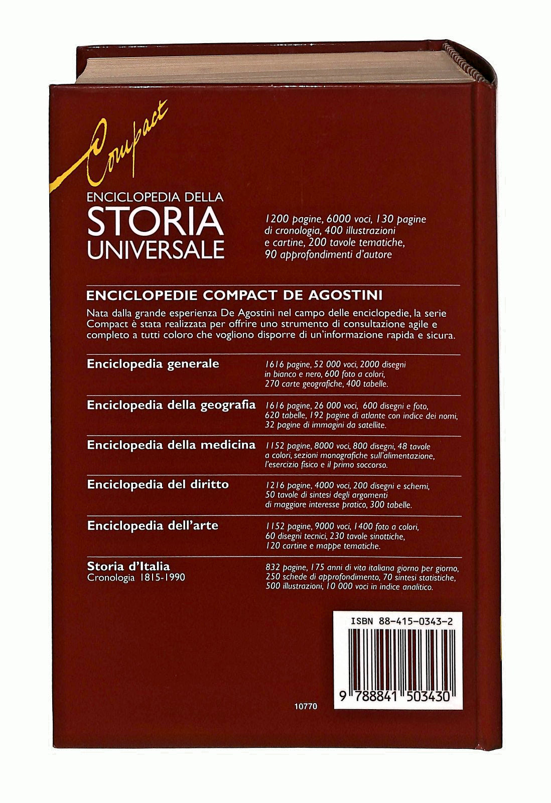 EBOND Compact Enciclopedia Della Storia Universale Dea 1993 Libro LI047509