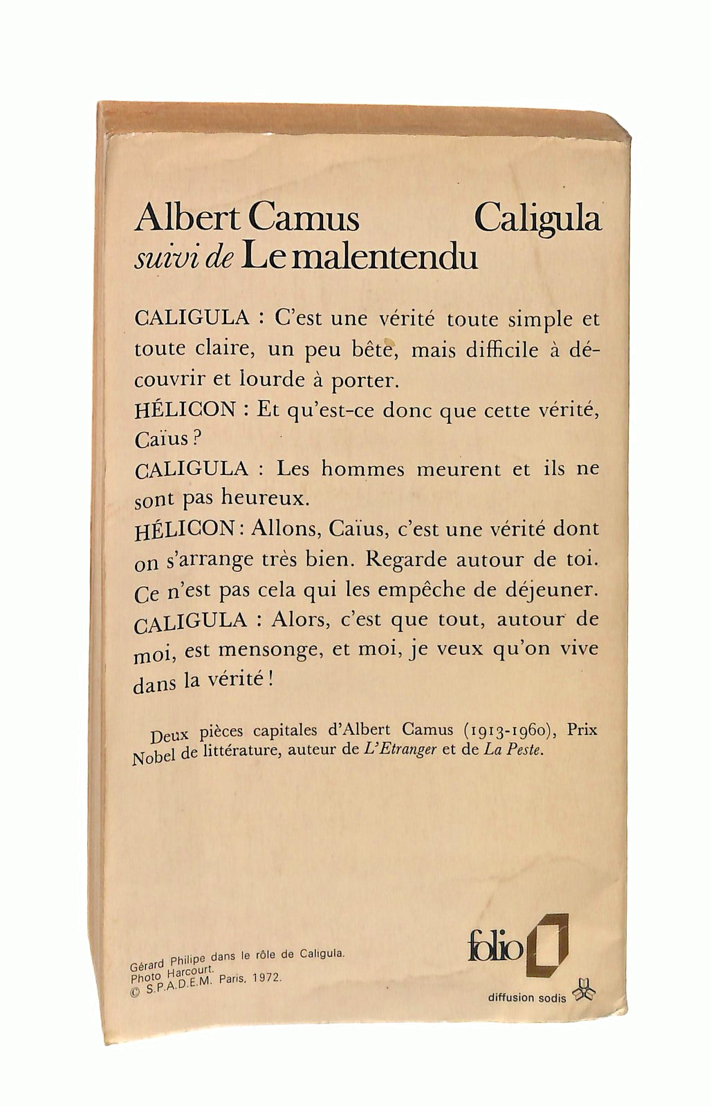 EBOND Caligula Albert Camus Gallimard 1977 In Lingua Francese Libro LI047530