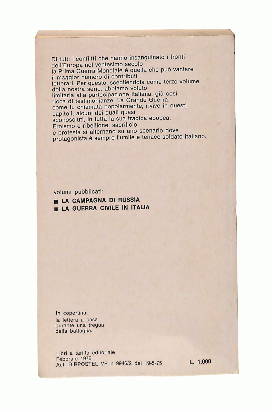 EBOND La Grande Guerra Quelli Che Hanno Visto Mondadori 1976 Libro LI047558