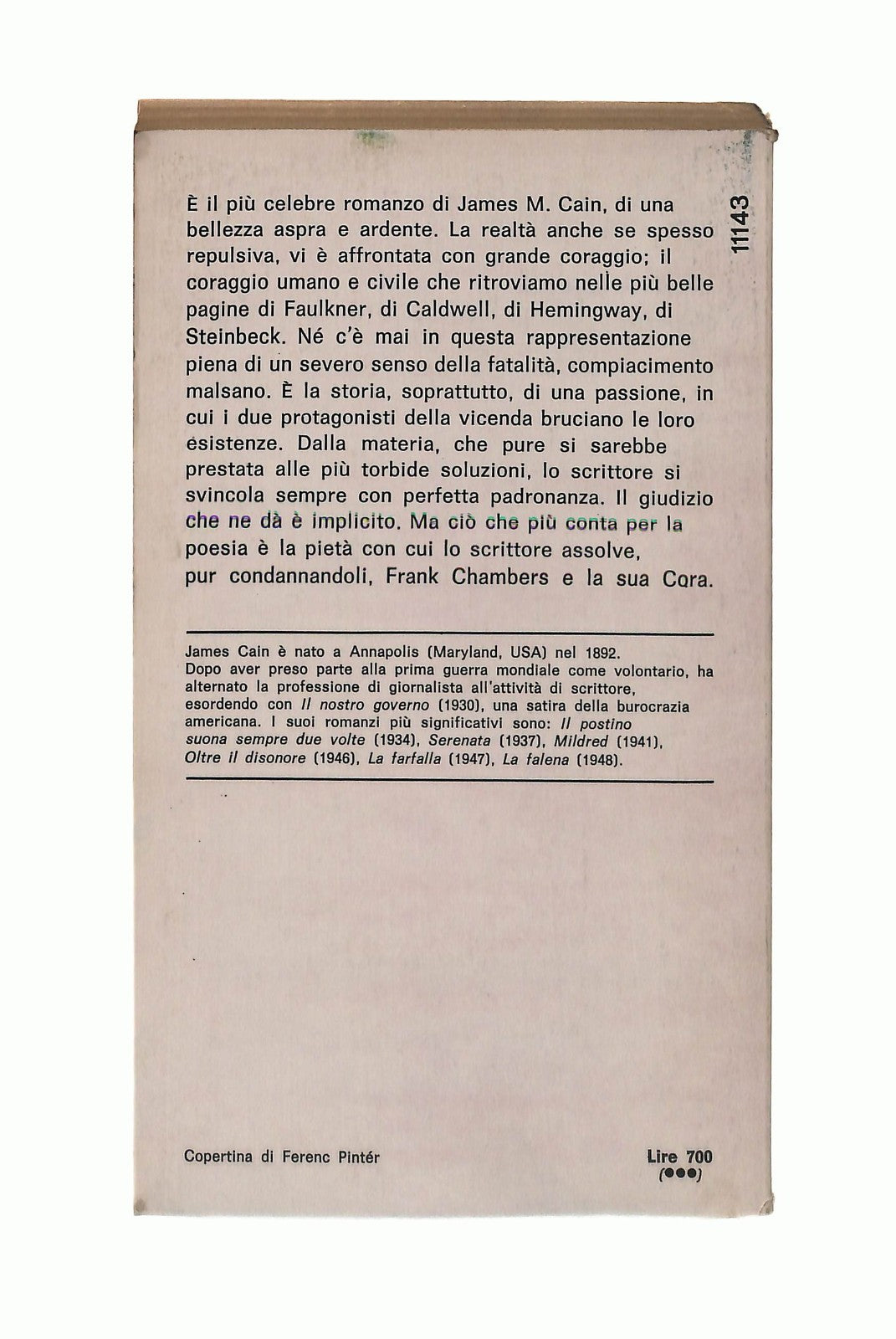 EBOND Il Postino Suona Sempre Due Volte James Cain Mondadori 1973 Libro LI047559