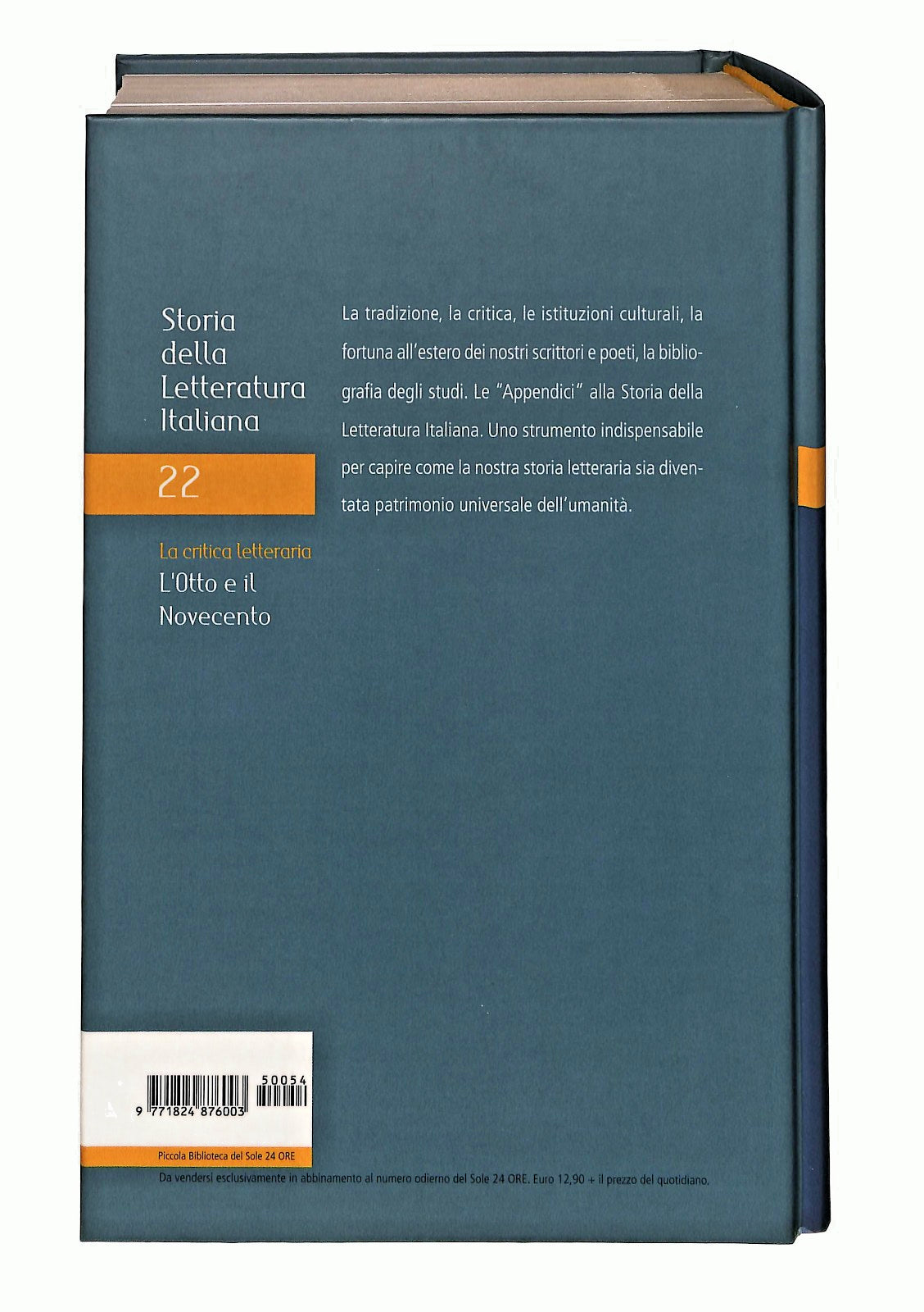 EBOND L Otto e Il Novecento Storia Letteratura Italiana 22 Sole Libro LI047655